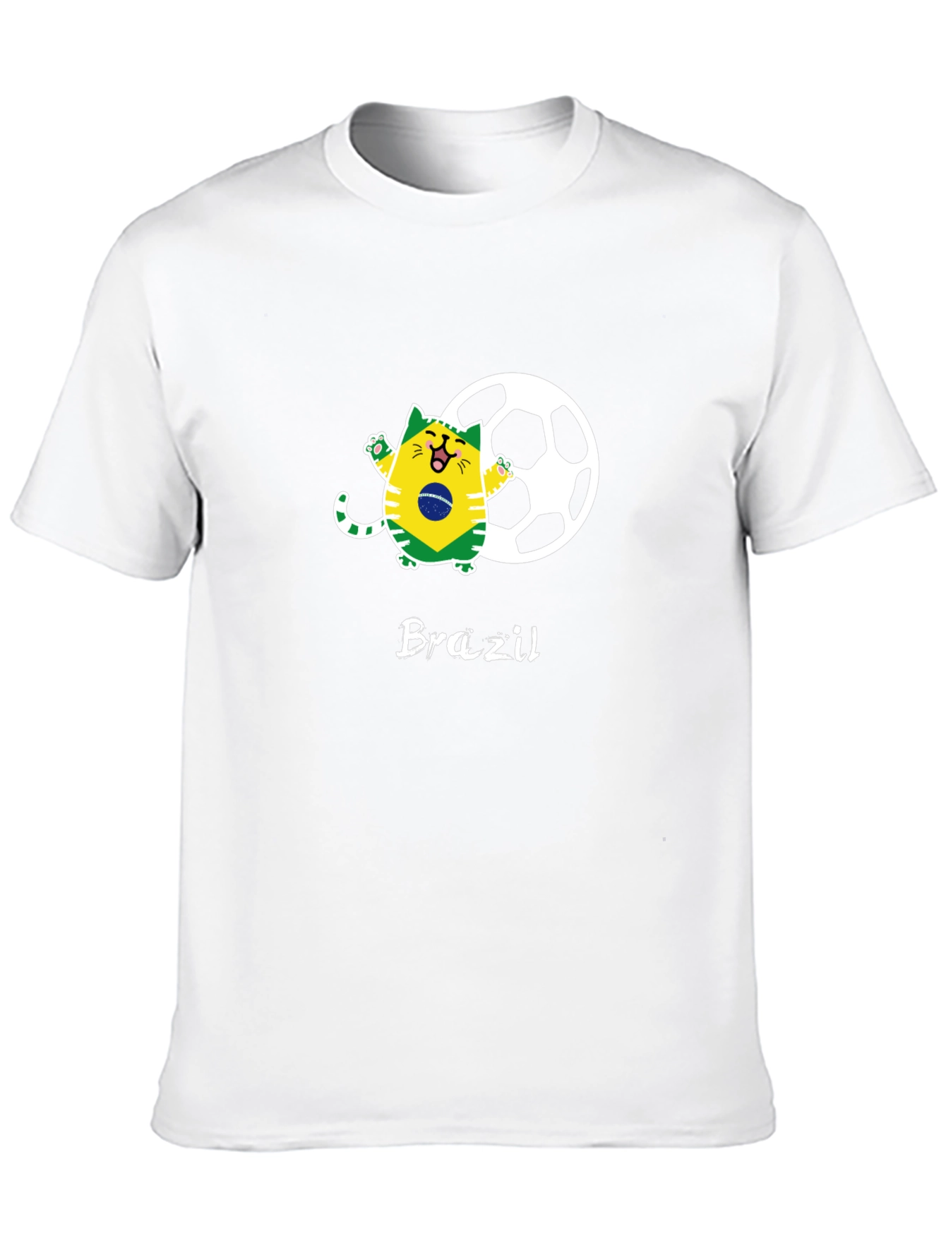 Brazil Soccer Cat Graphic Tee