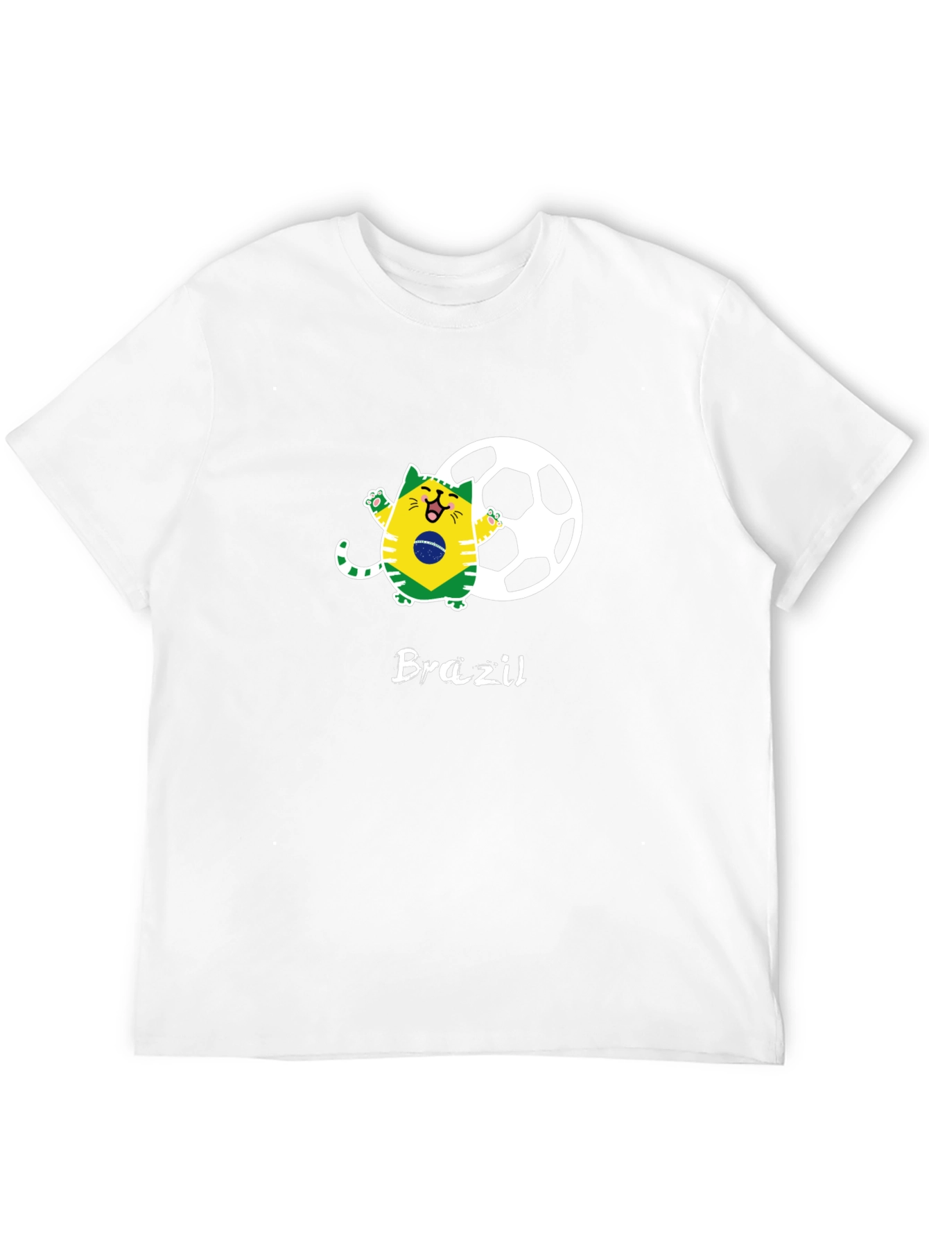 Brazil Soccer Cat Graphic Tee
