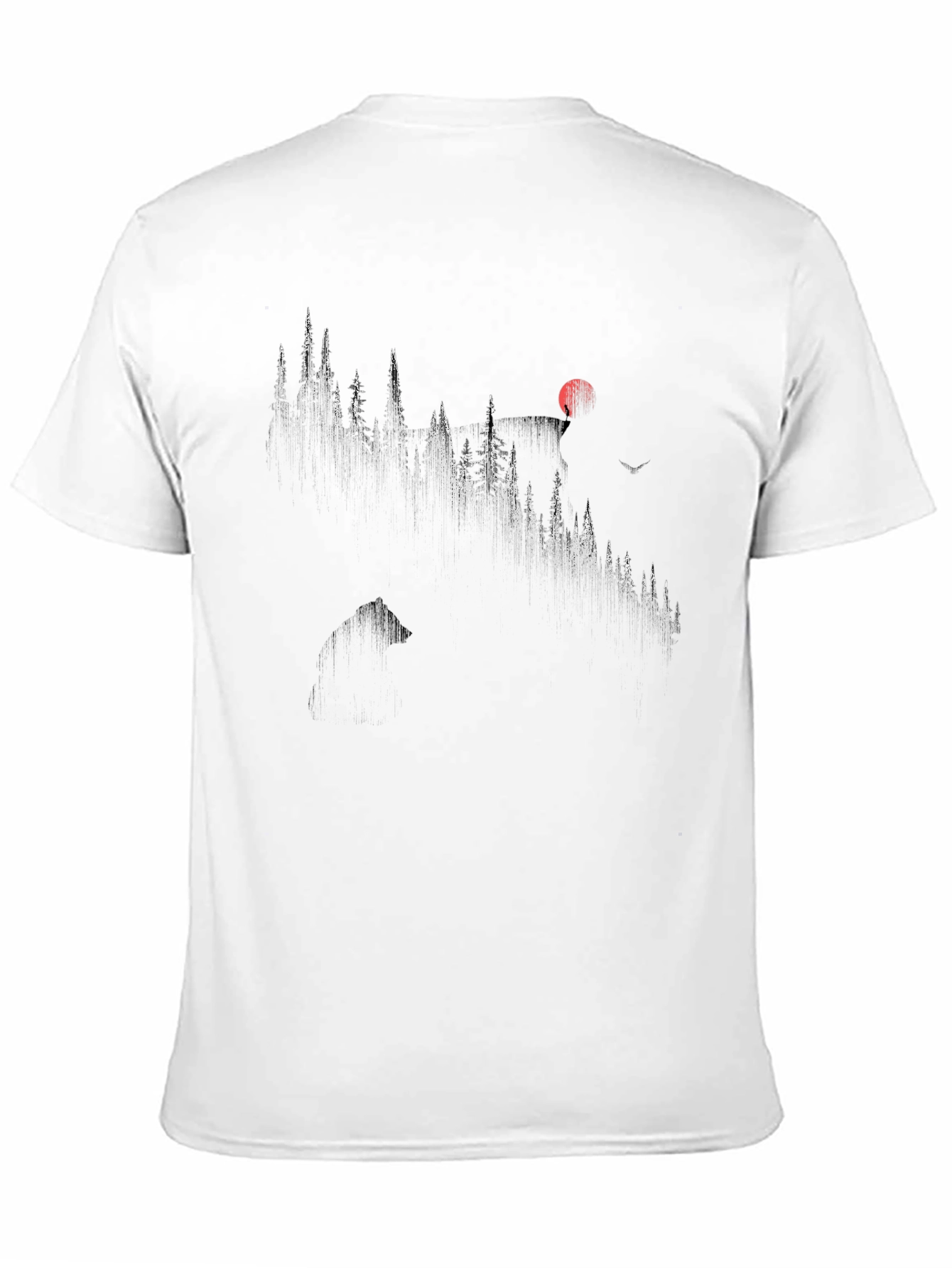 Forest Sunset Graphic Tee - Black