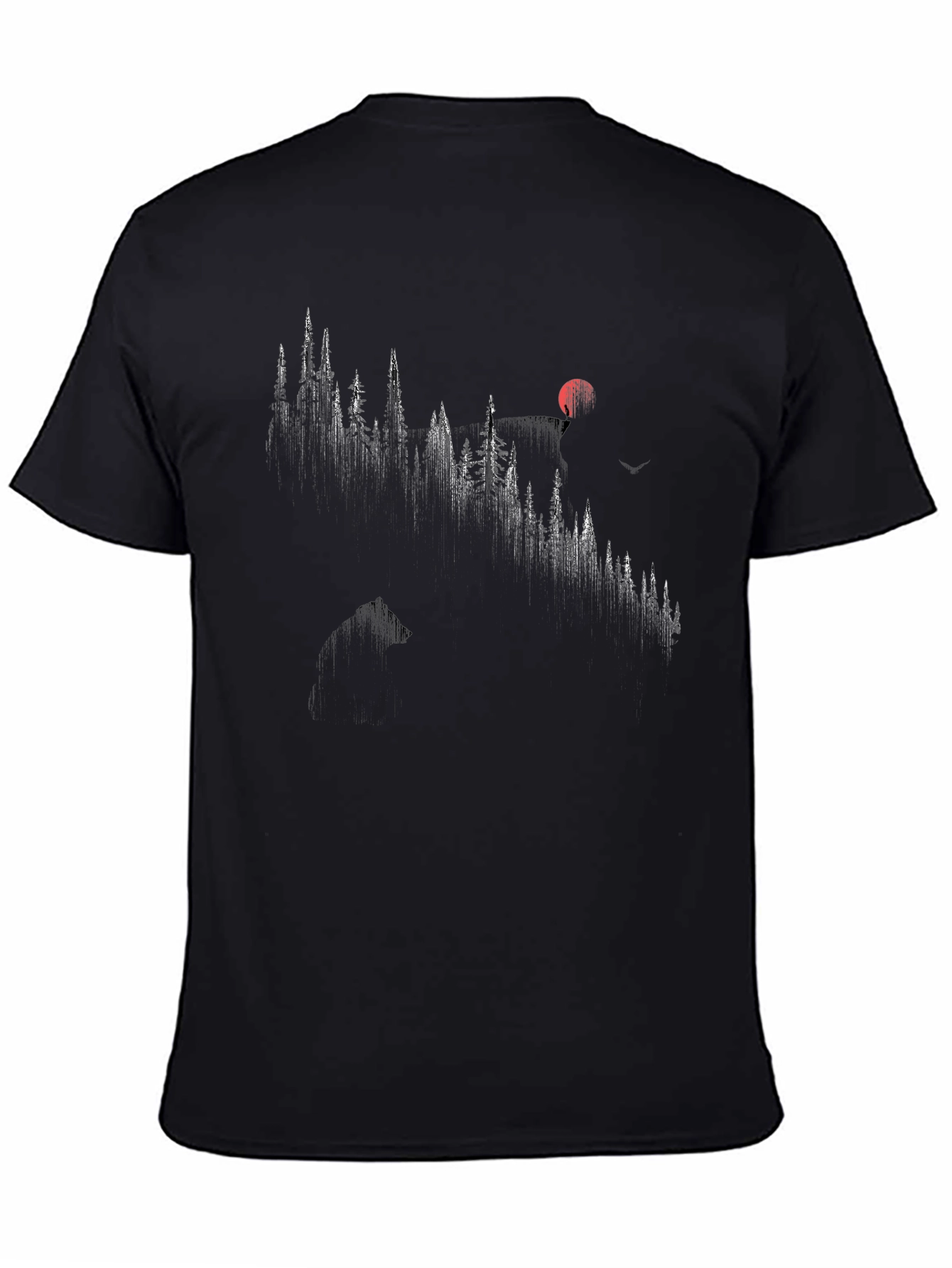 Forest Sunset Graphic Tee - Black