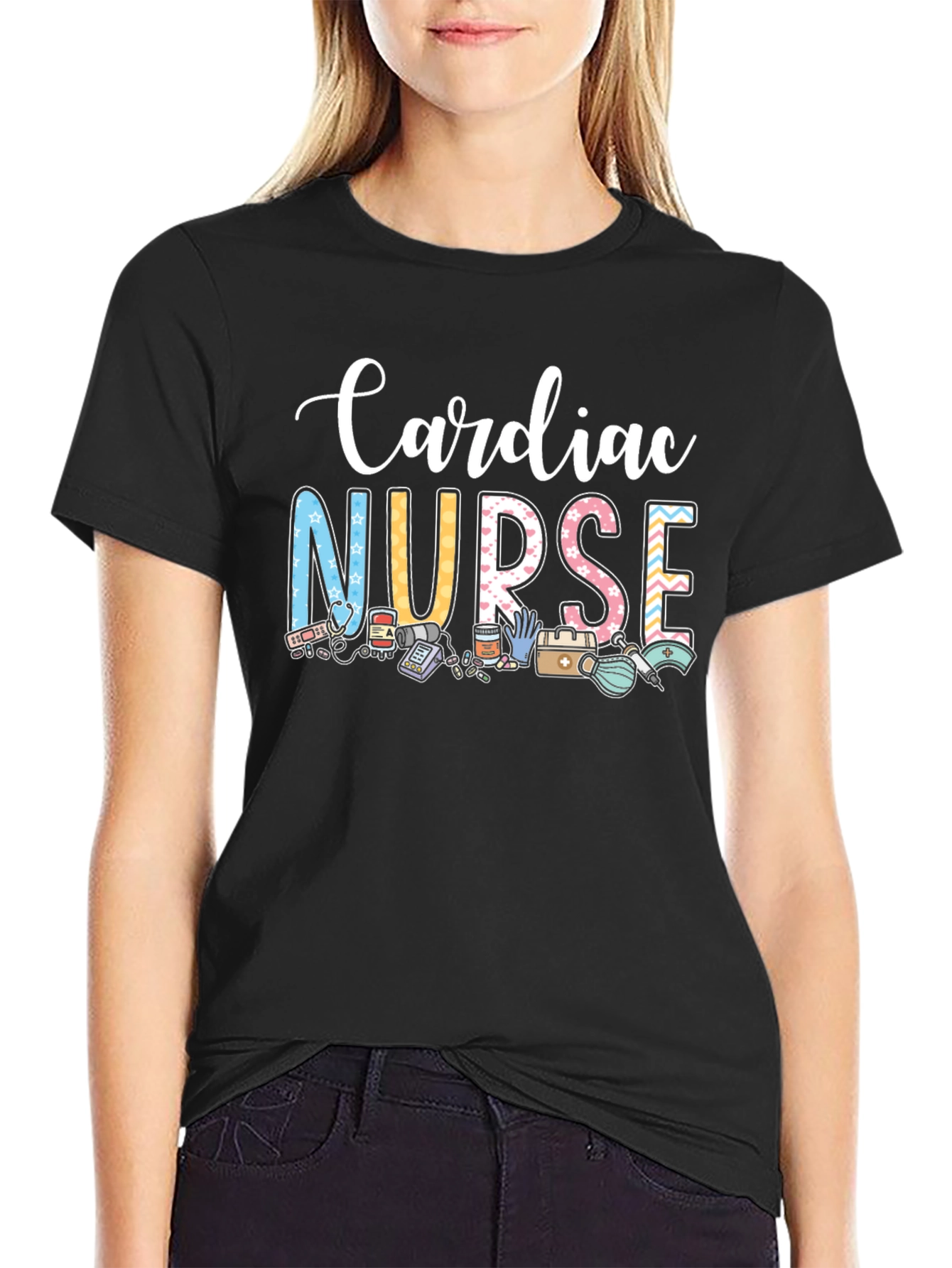 Cardiac Nurse Graphic T-Shirt - RN Medical Apparel