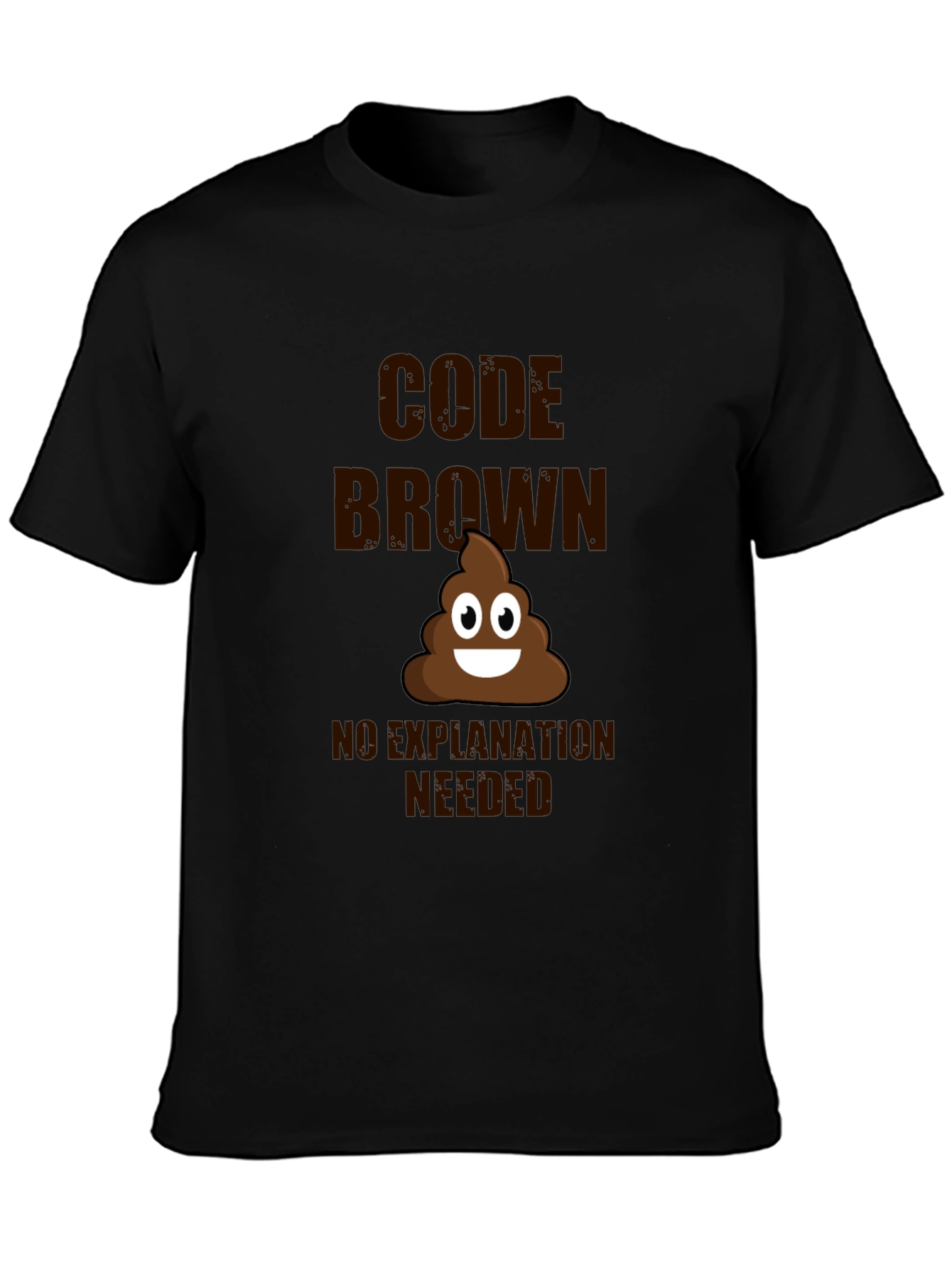 Code Brown T-Shirt - Funny Poop Emoji Tee