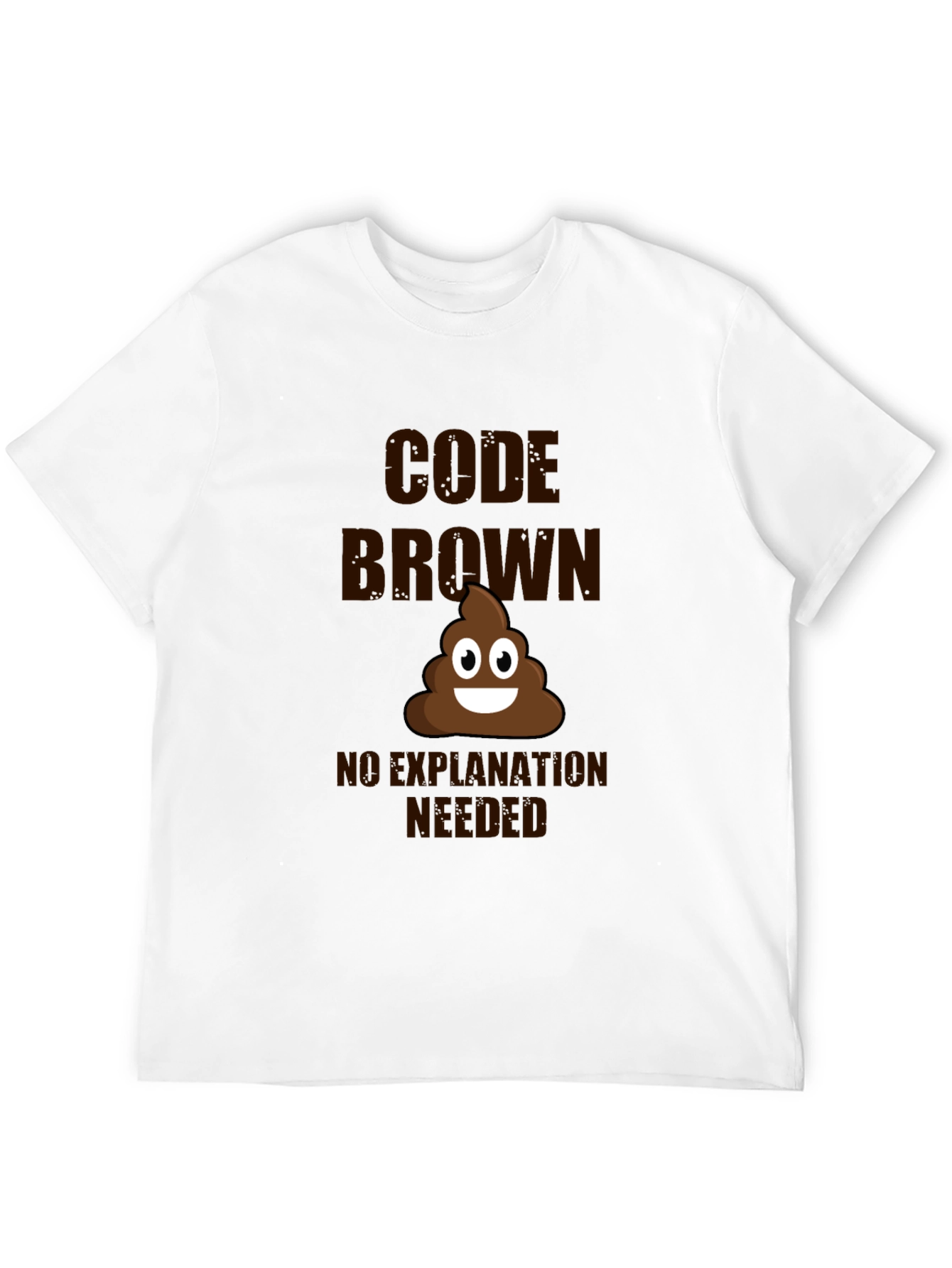 Code Brown T-Shirt - Funny Poop Emoji Tee