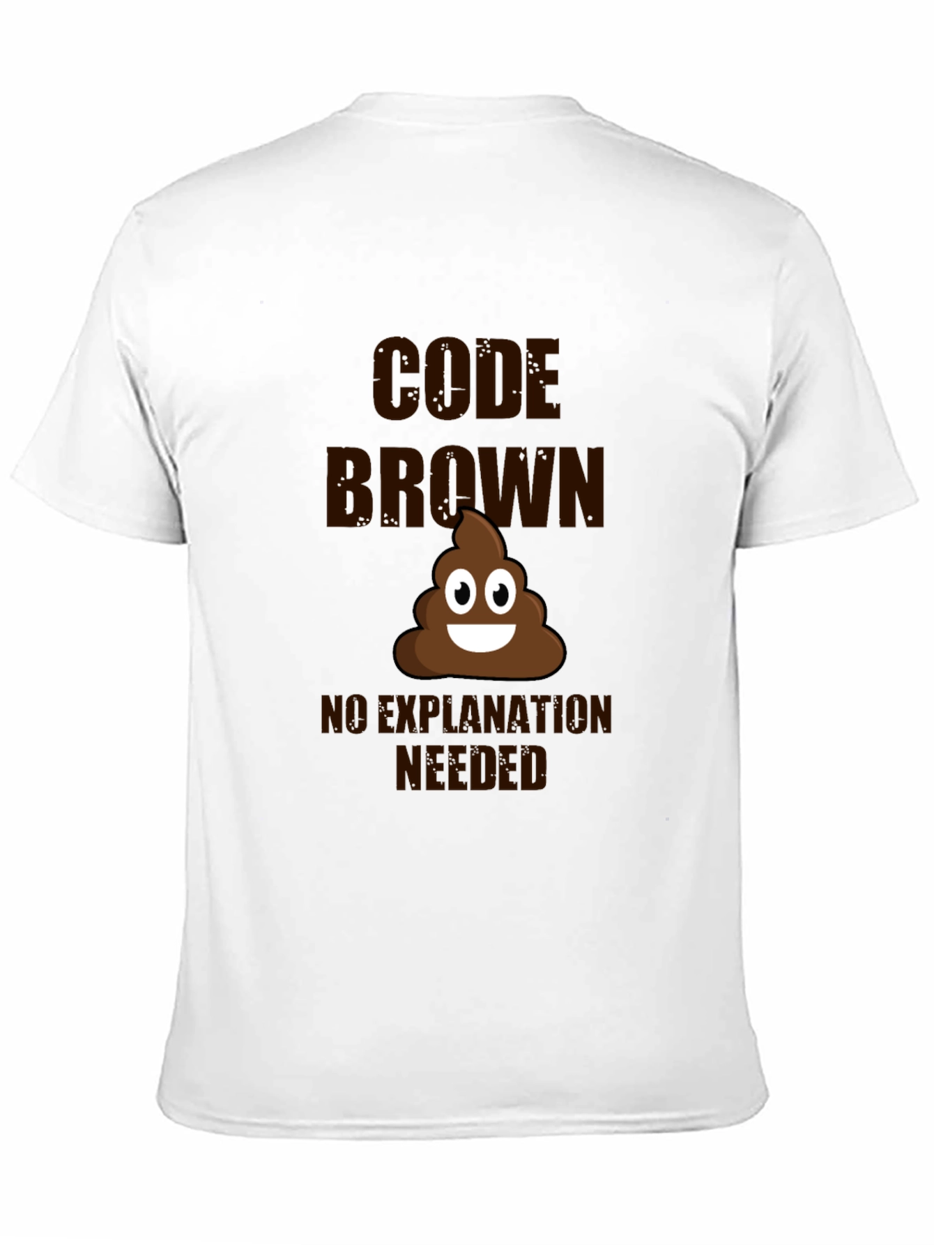 Code Brown T-Shirt - Funny Poop Emoji Tee