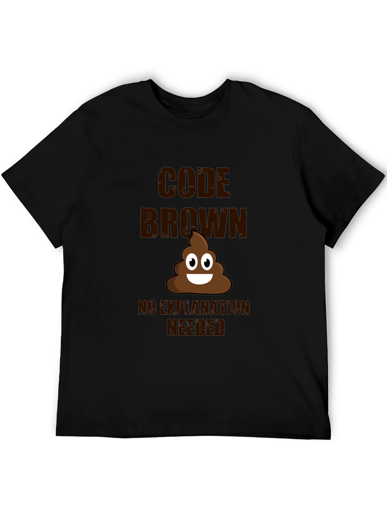 Code Brown T-Shirt - Funny Poop Emoji Tee