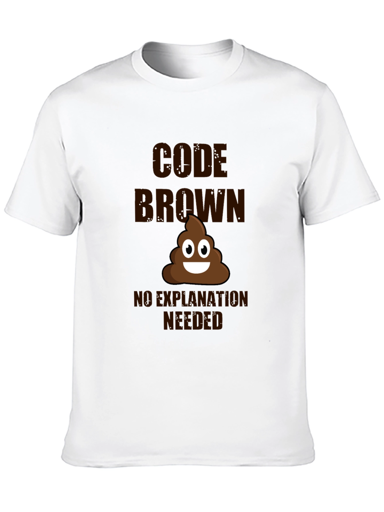 Code Brown T-Shirt - Funny Poop Emoji Tee