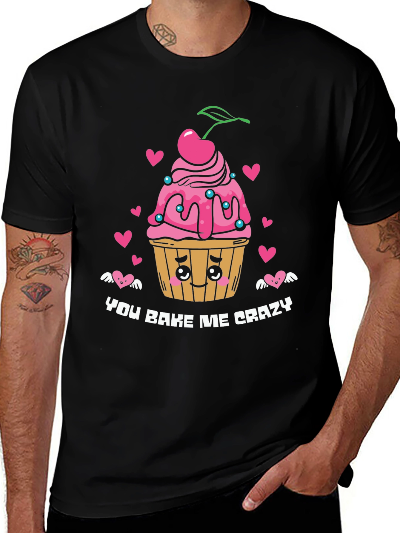 You Bake Me Crazy Graphic Tee - Black
