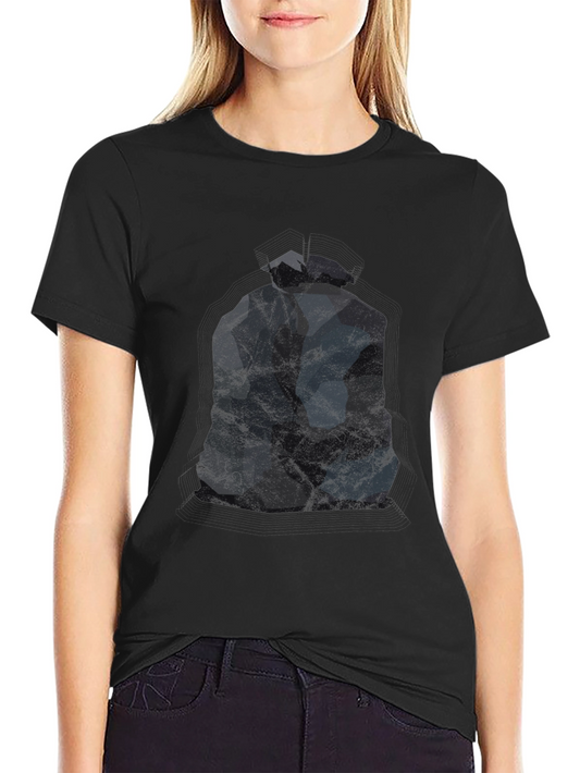 Abstract Geometric Figure Black T-Shirt
