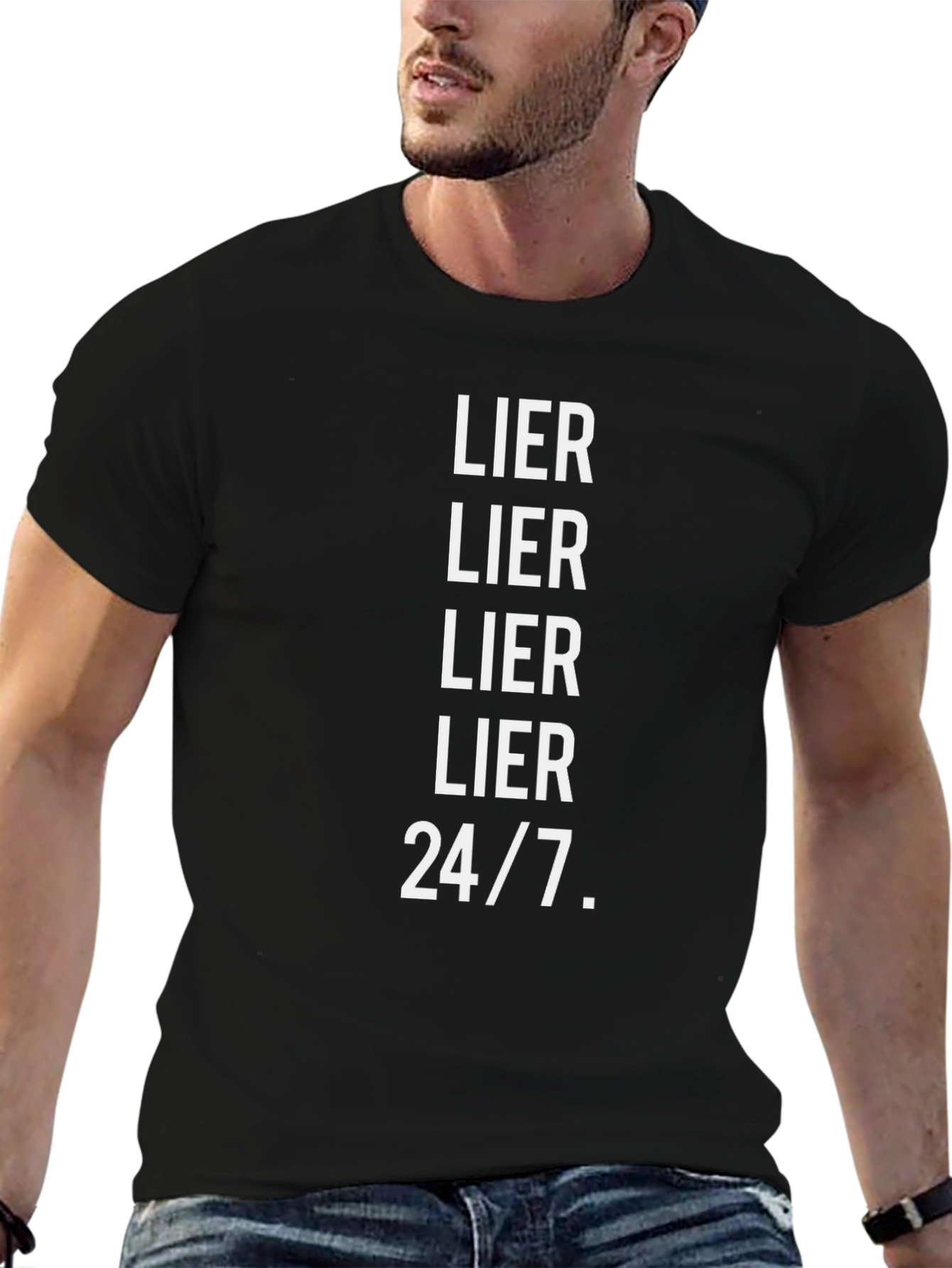 Lier 24/7 Black Graphic Tee