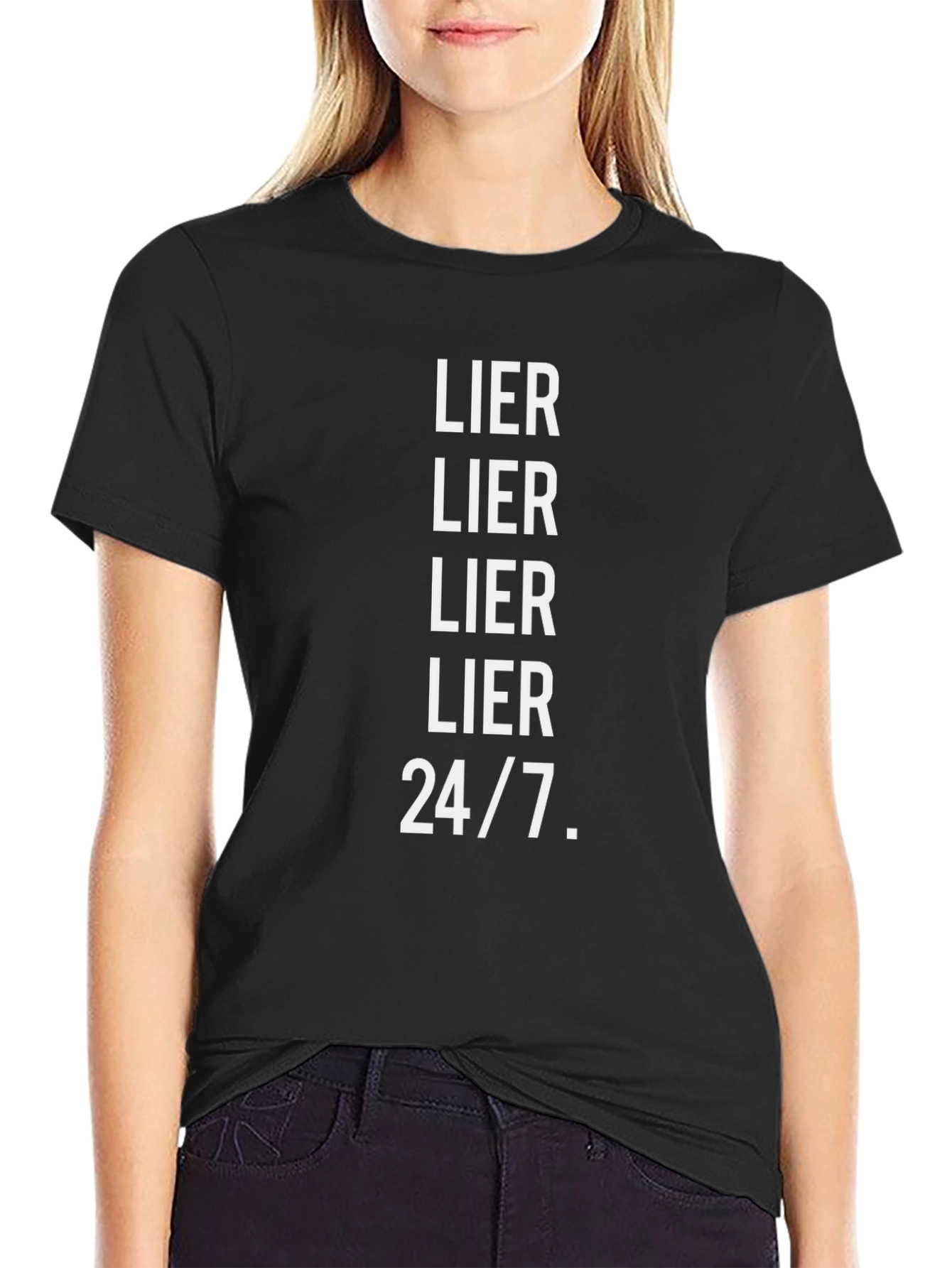 Lier 24/7 Black Graphic Tee