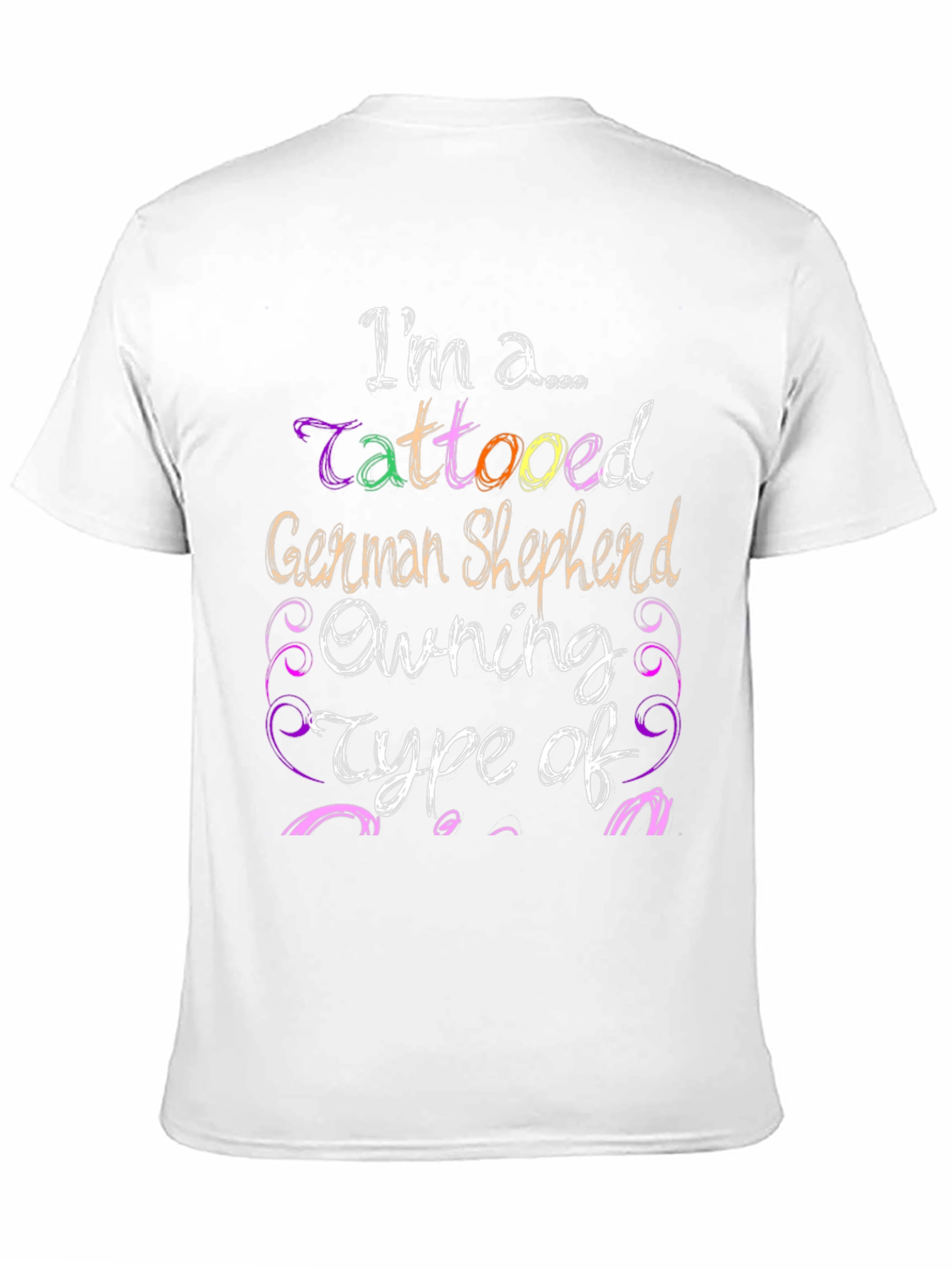 Tattooed German Shepherd Owner Black T-Shirt