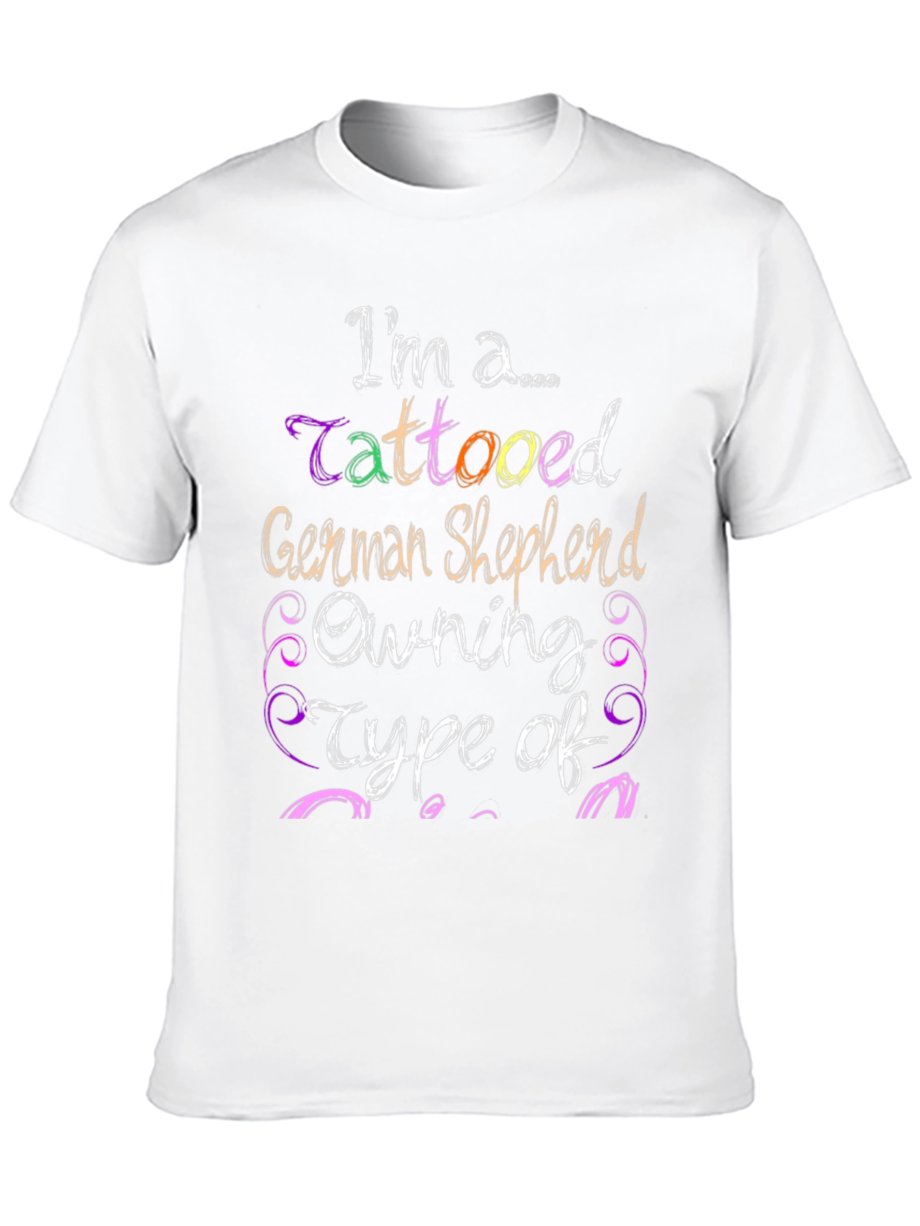 Tattooed German Shepherd Owner Black T-Shirt