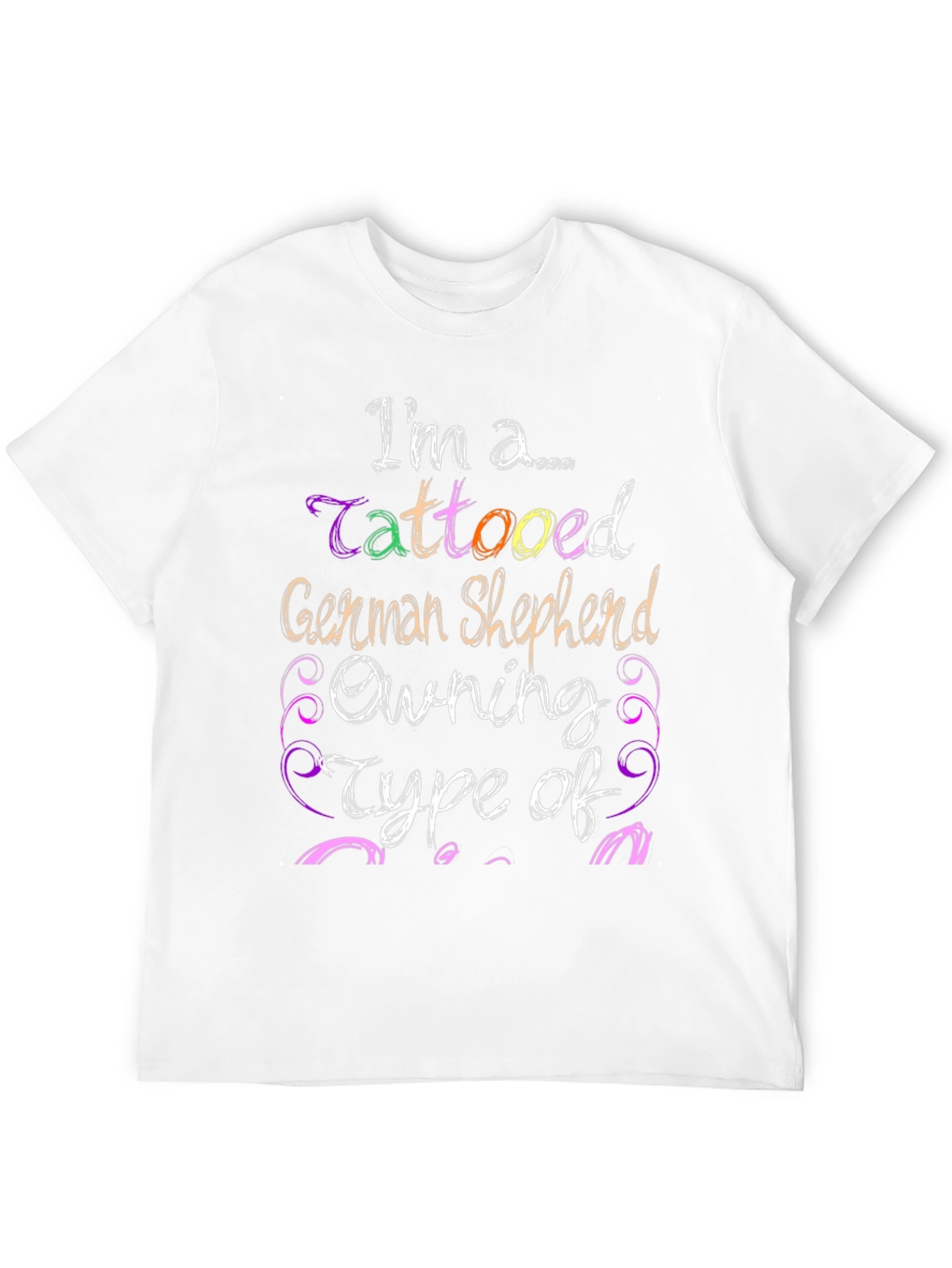 Tattooed German Shepherd Owner Black T-Shirt