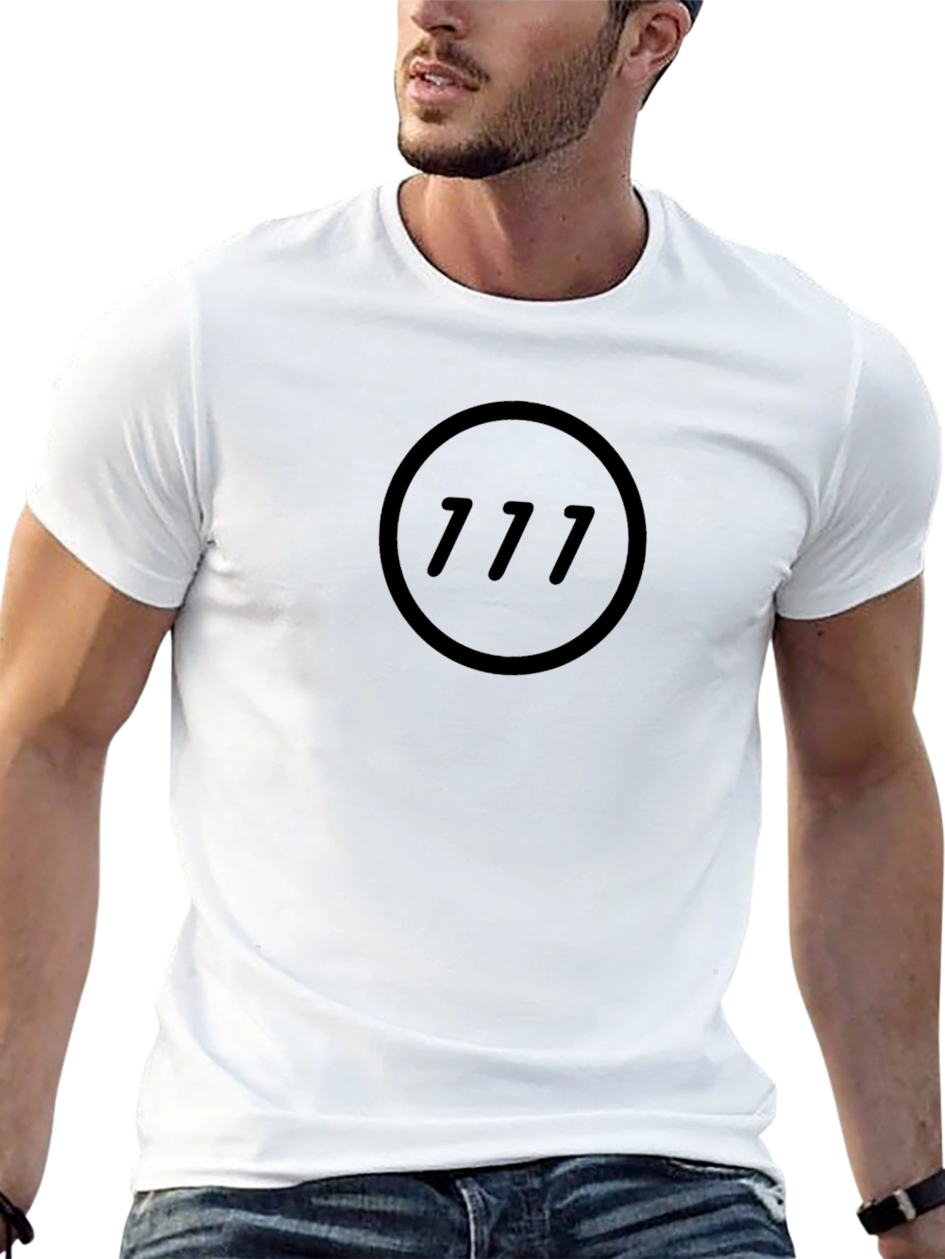 Black 777 Graphic Tee - Soft & Stylish