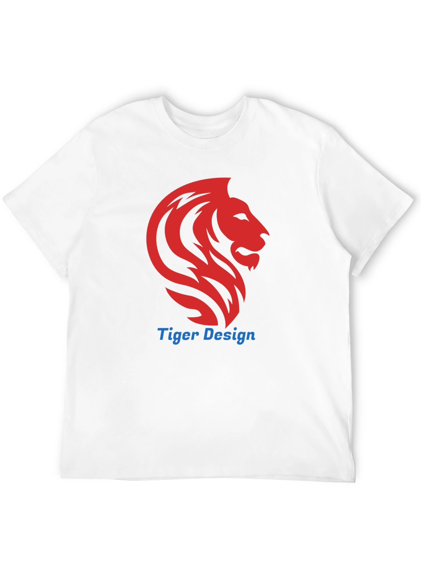 Mens Black Lion Design T-Shirt
