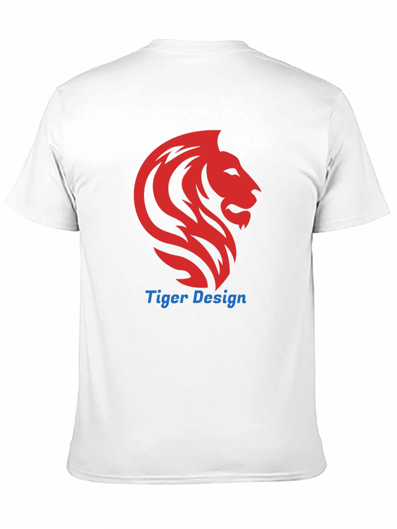 Mens Black Lion Design T-Shirt