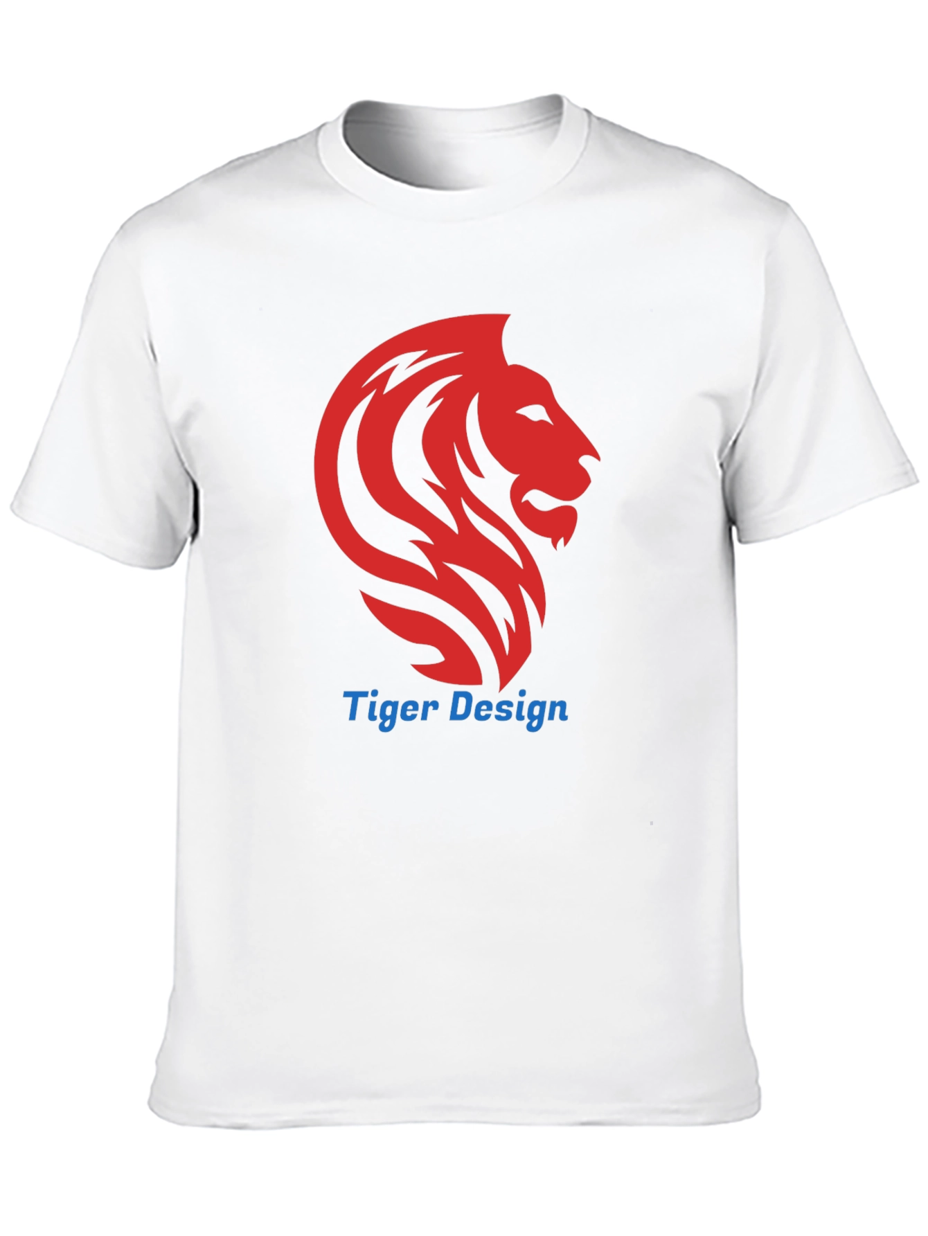 Mens Black Lion Design T-Shirt