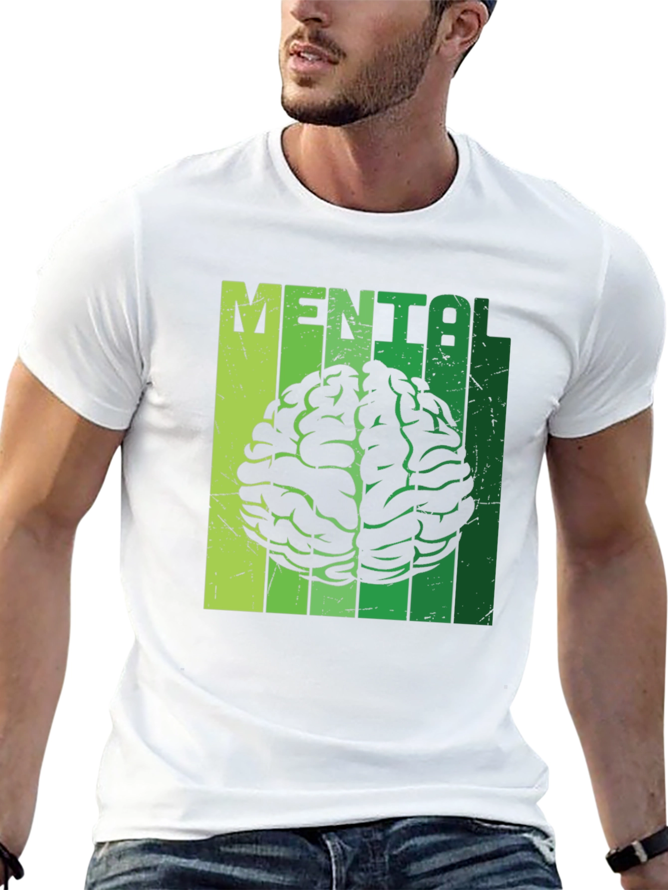 Mental Brain Graphic Tee - Cool Novelty T-Shirt