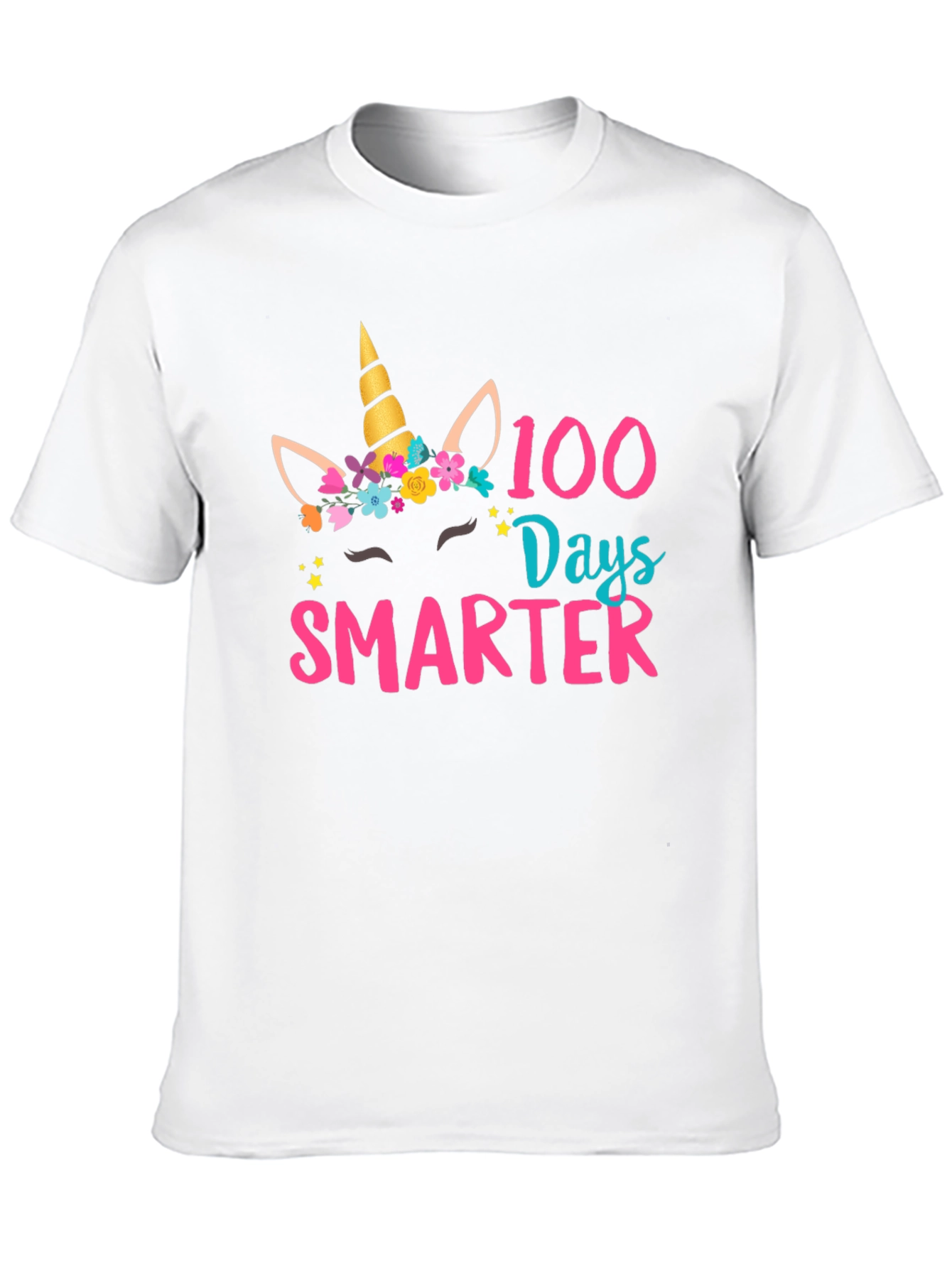 100 Days Smarter Unicorn Graphic T-Shirt