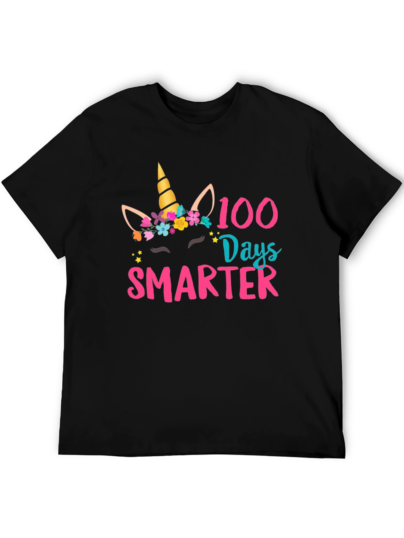 100 Days Smarter Unicorn Graphic T-Shirt