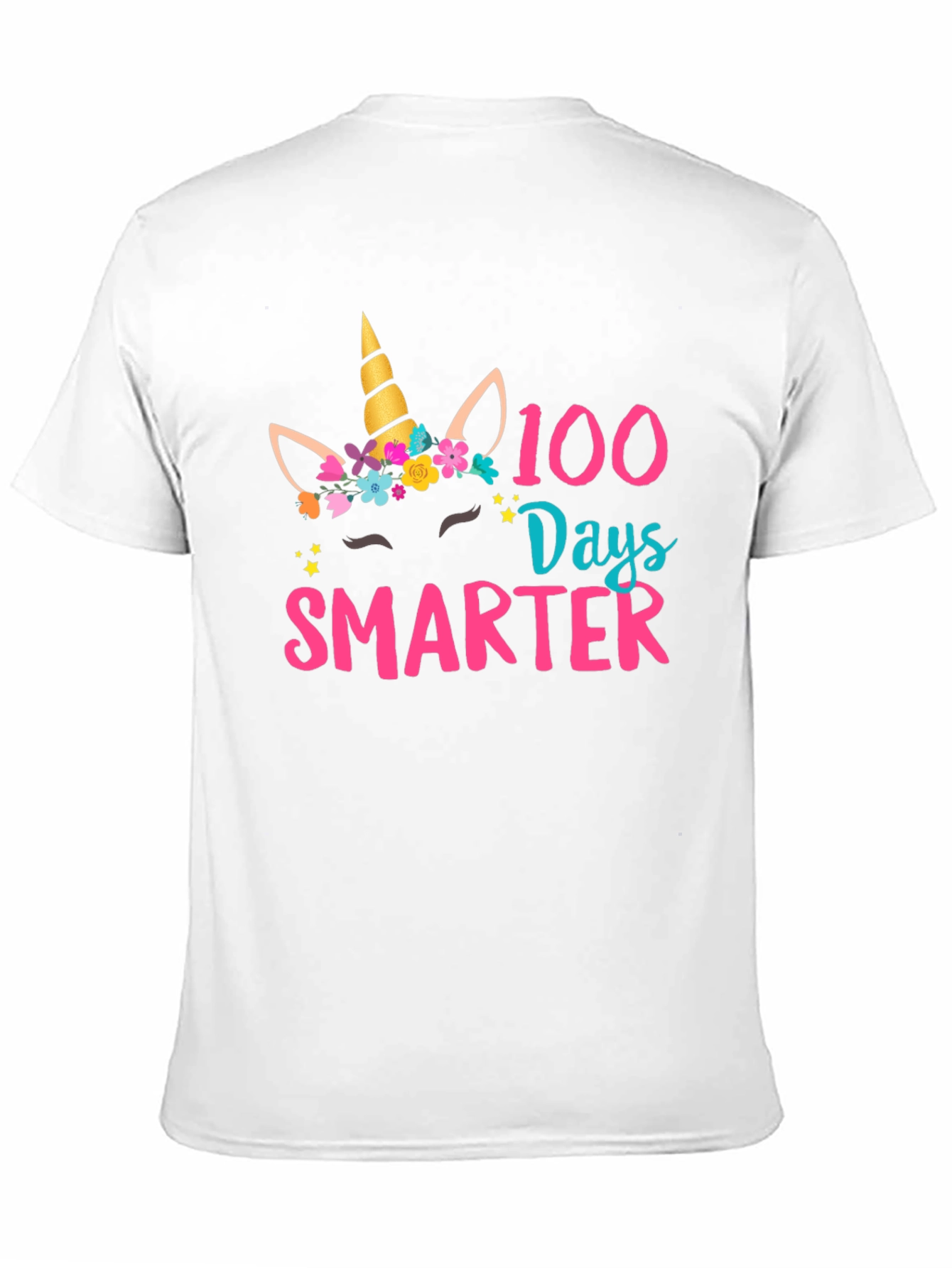 100 Days Smarter Unicorn Graphic T-Shirt
