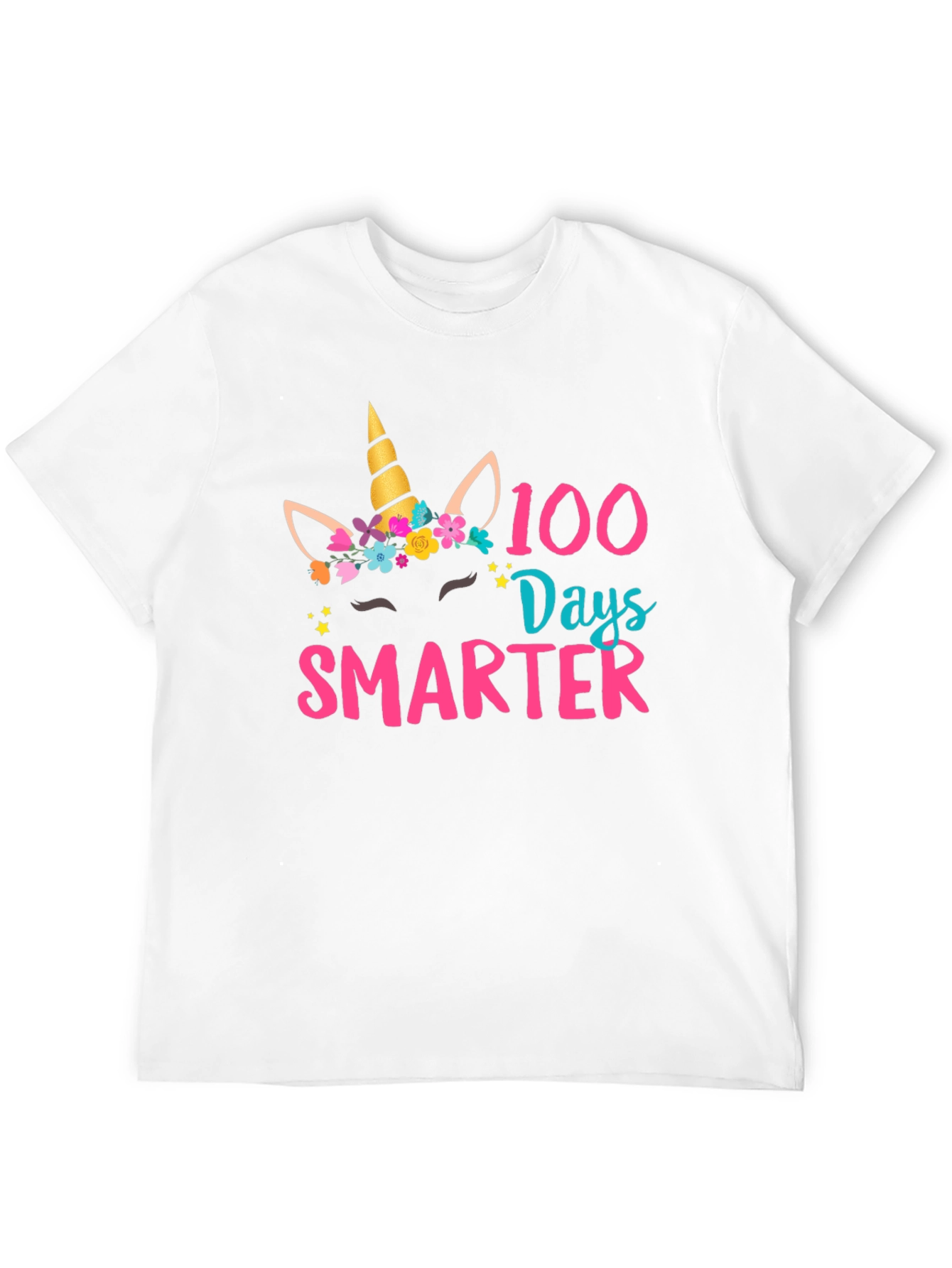 100 Days Smarter Unicorn Graphic T-Shirt