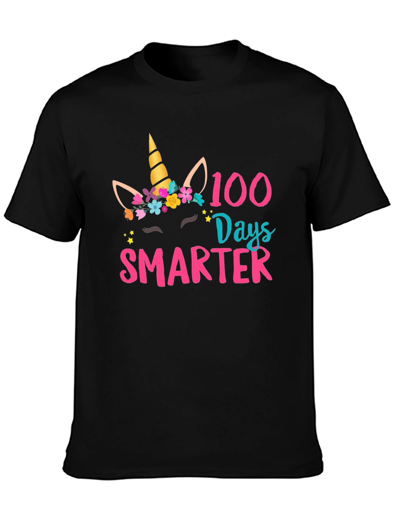 100 Days Smarter Unicorn Graphic T-Shirt