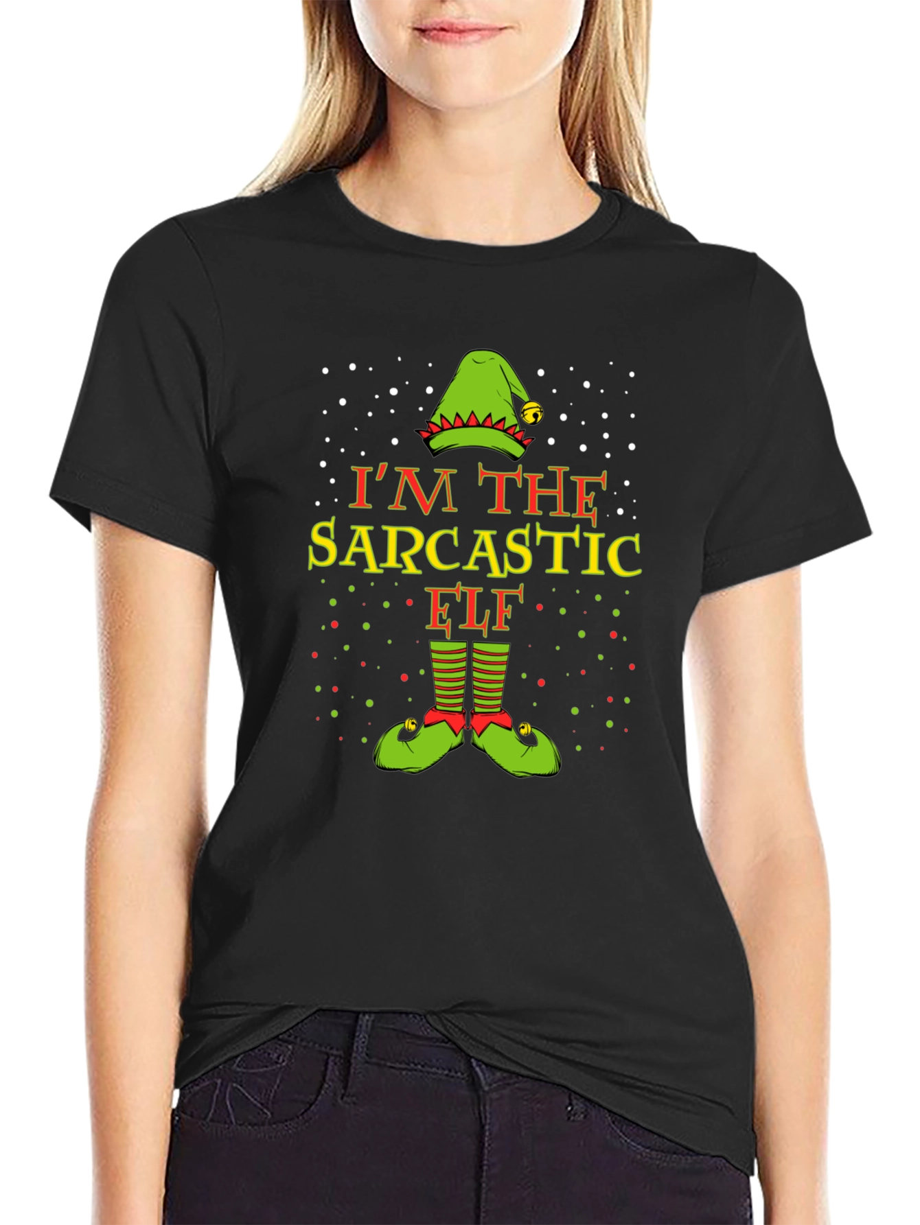 Sarcastic Elf Christmas T-Shirt - Holiday Fun
