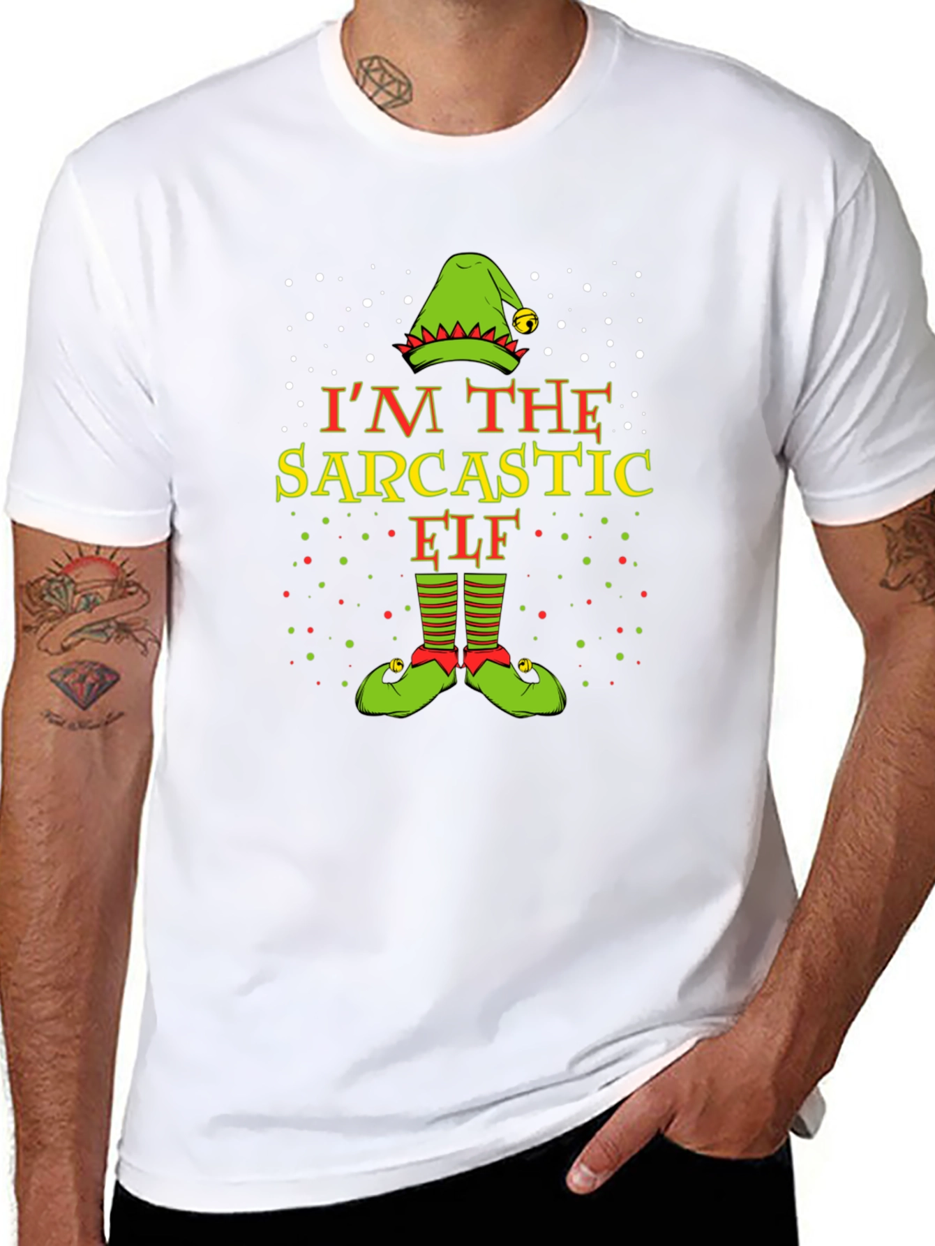 Sarcastic Elf Christmas T-Shirt - Holiday Fun