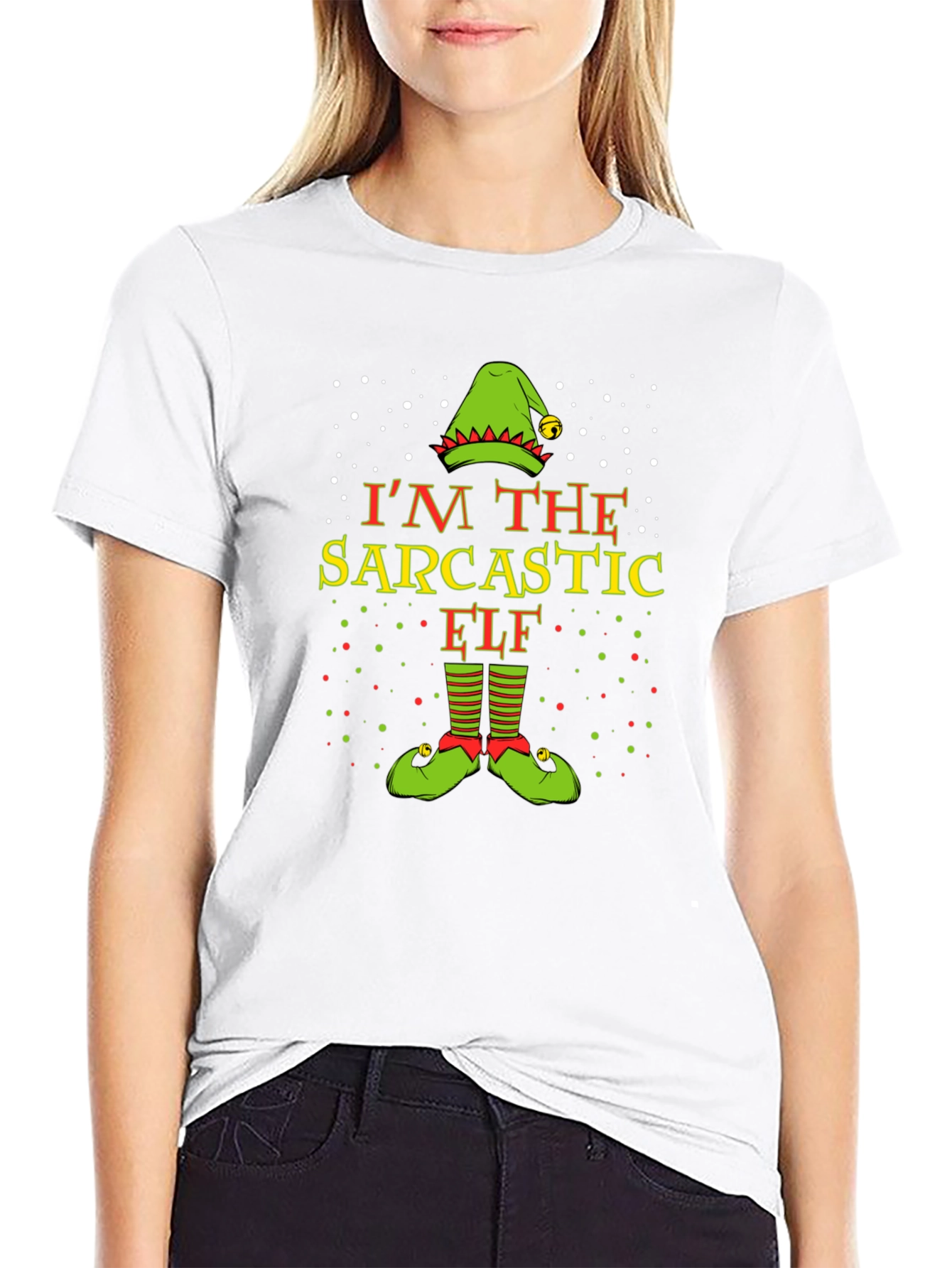 Sarcastic Elf Christmas T-Shirt - Holiday Fun