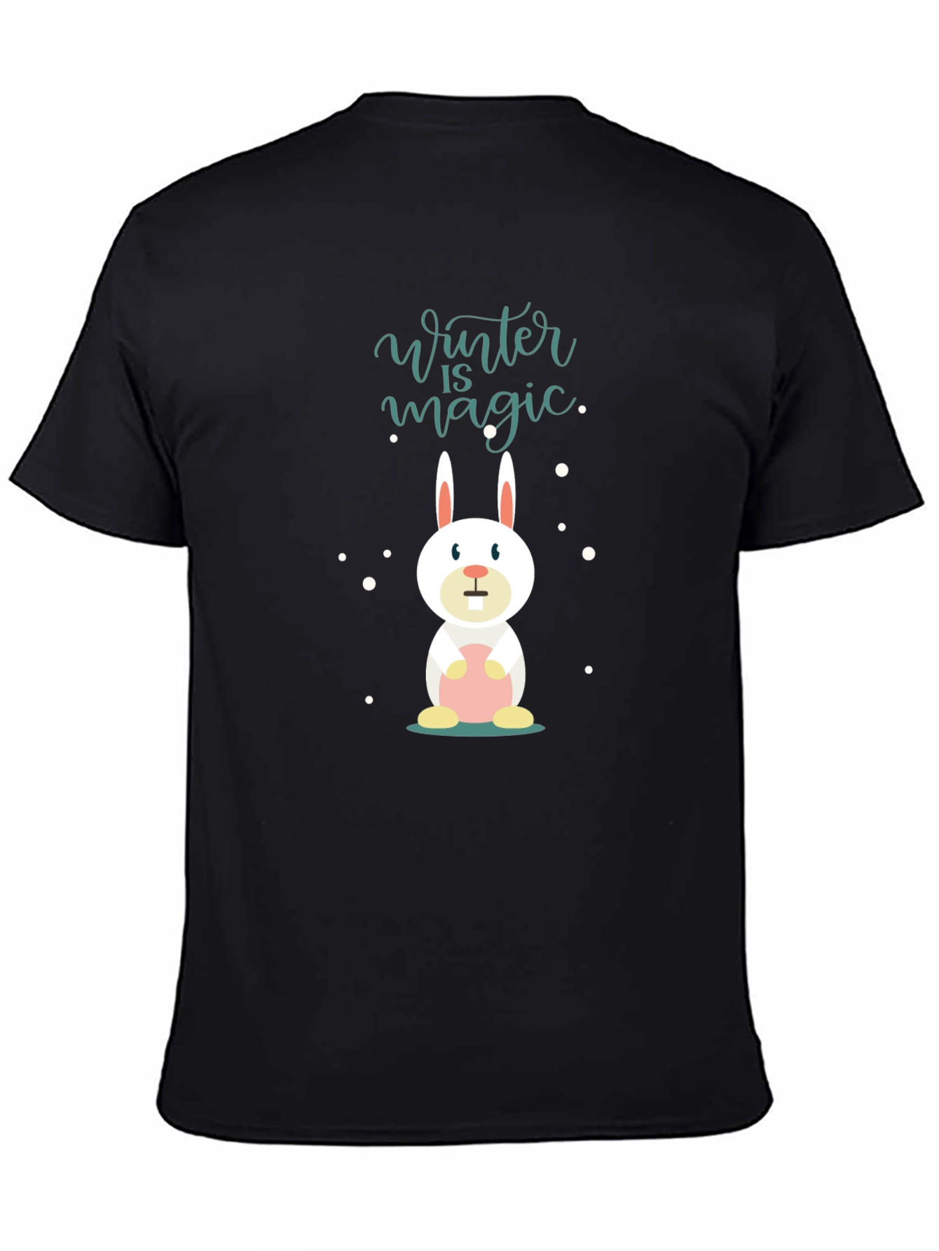 Winter Magic Bunny T-Shirt - Black