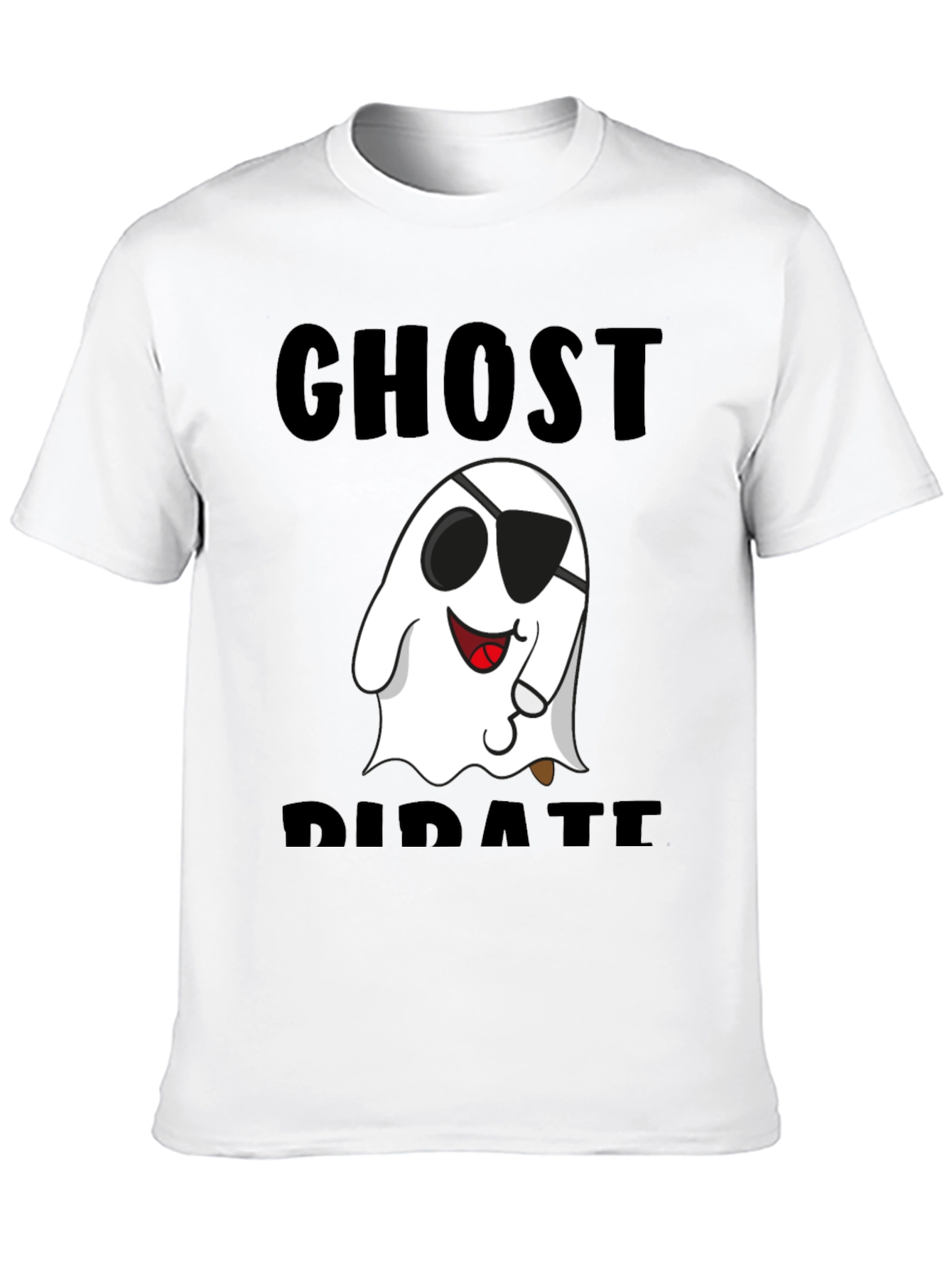 Ghost Pirate Graphic T-Shirt - Black Cotton Tee