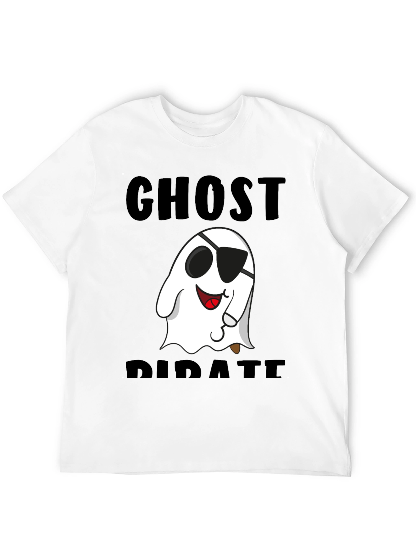Ghost Pirate Graphic T-Shirt - Black Cotton Tee