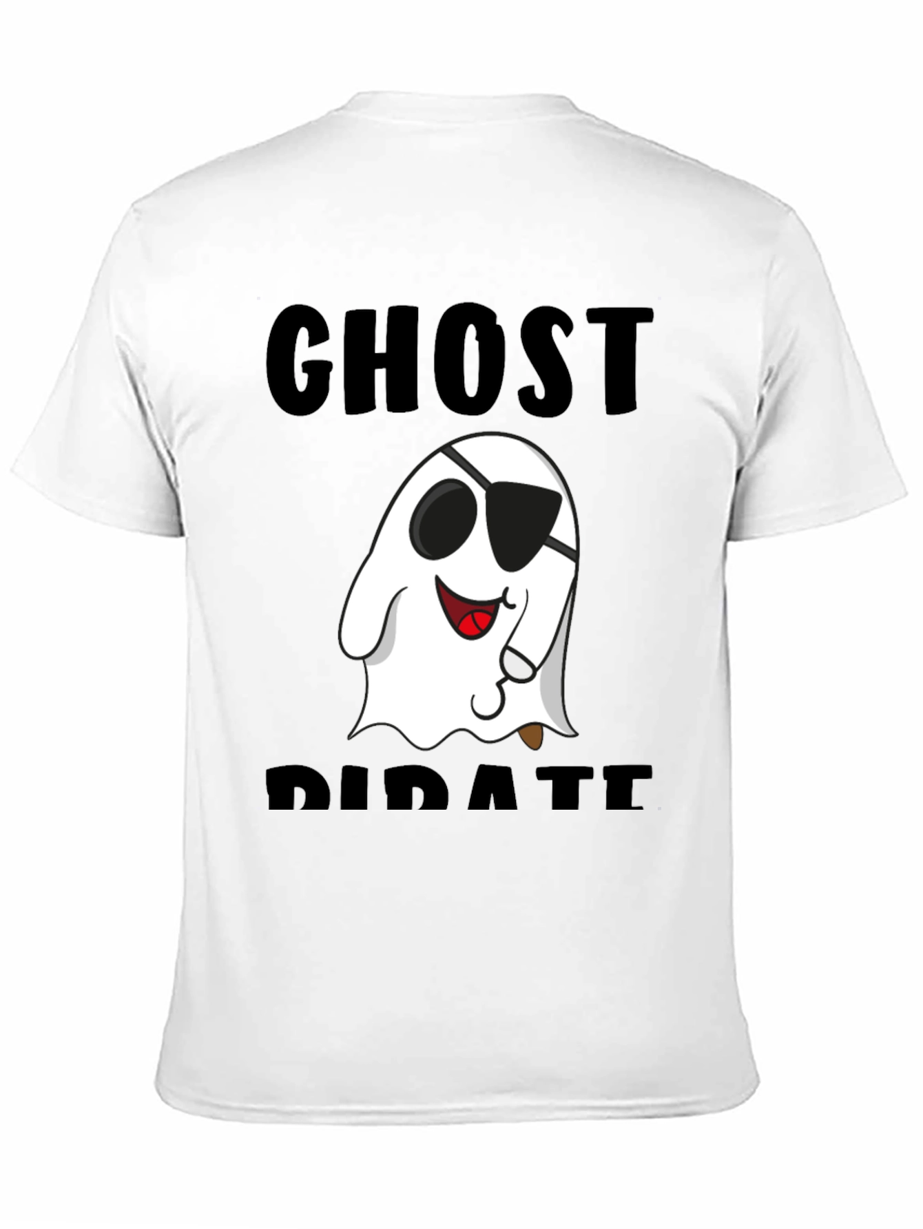 Ghost Pirate Graphic T-Shirt - Black Cotton Tee