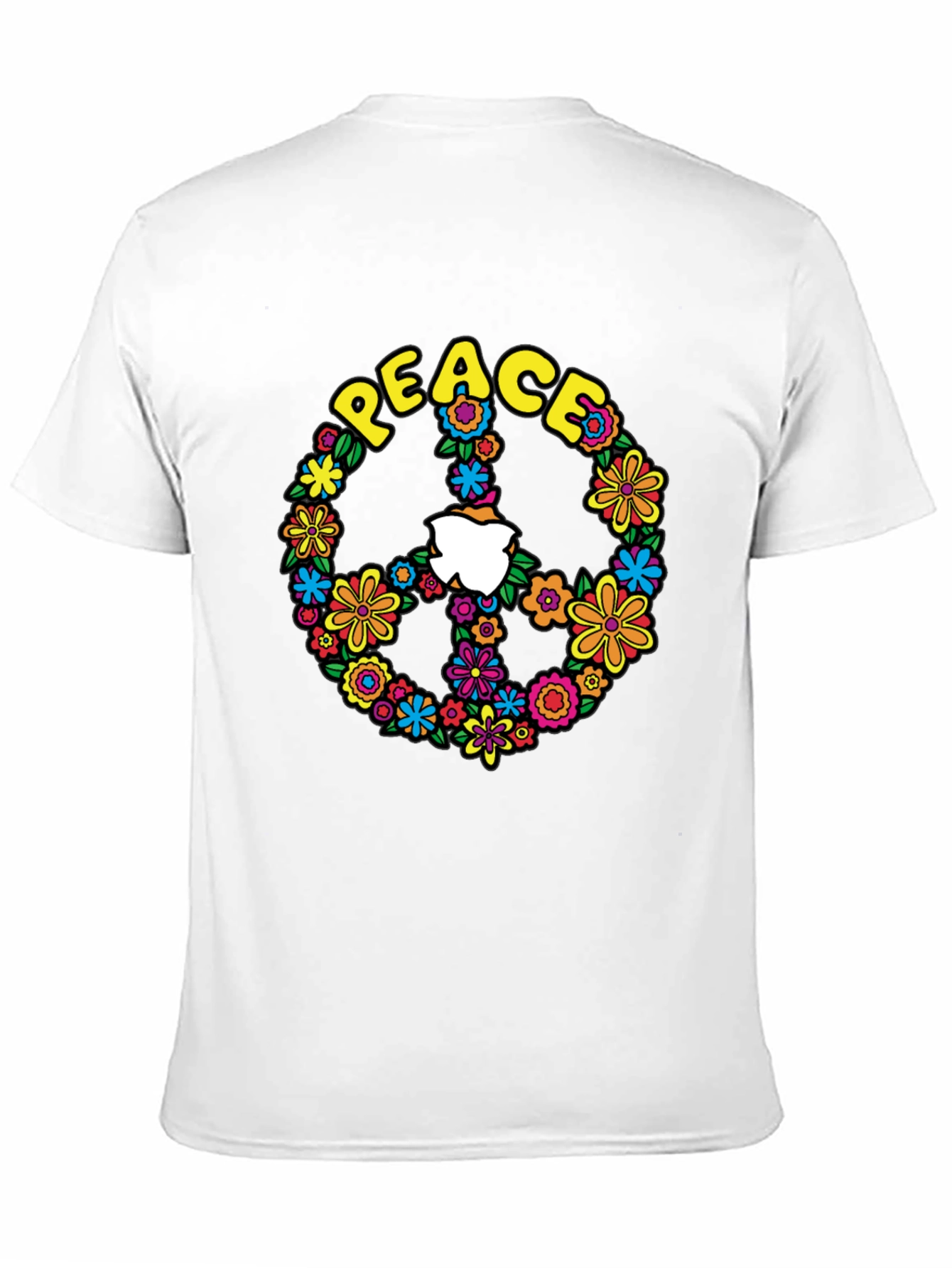 Peace Sign Floral Graphic T-Shirt
