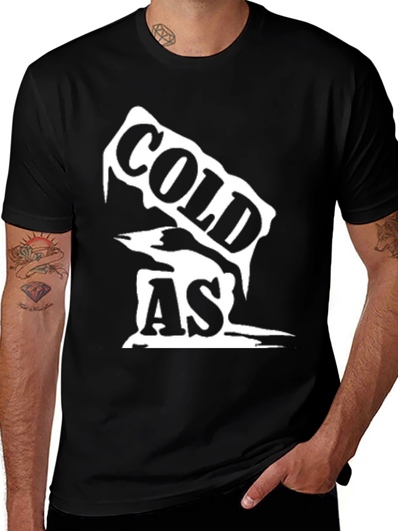 Cold As Ice Graphic Tee - Black Unisex Shirt