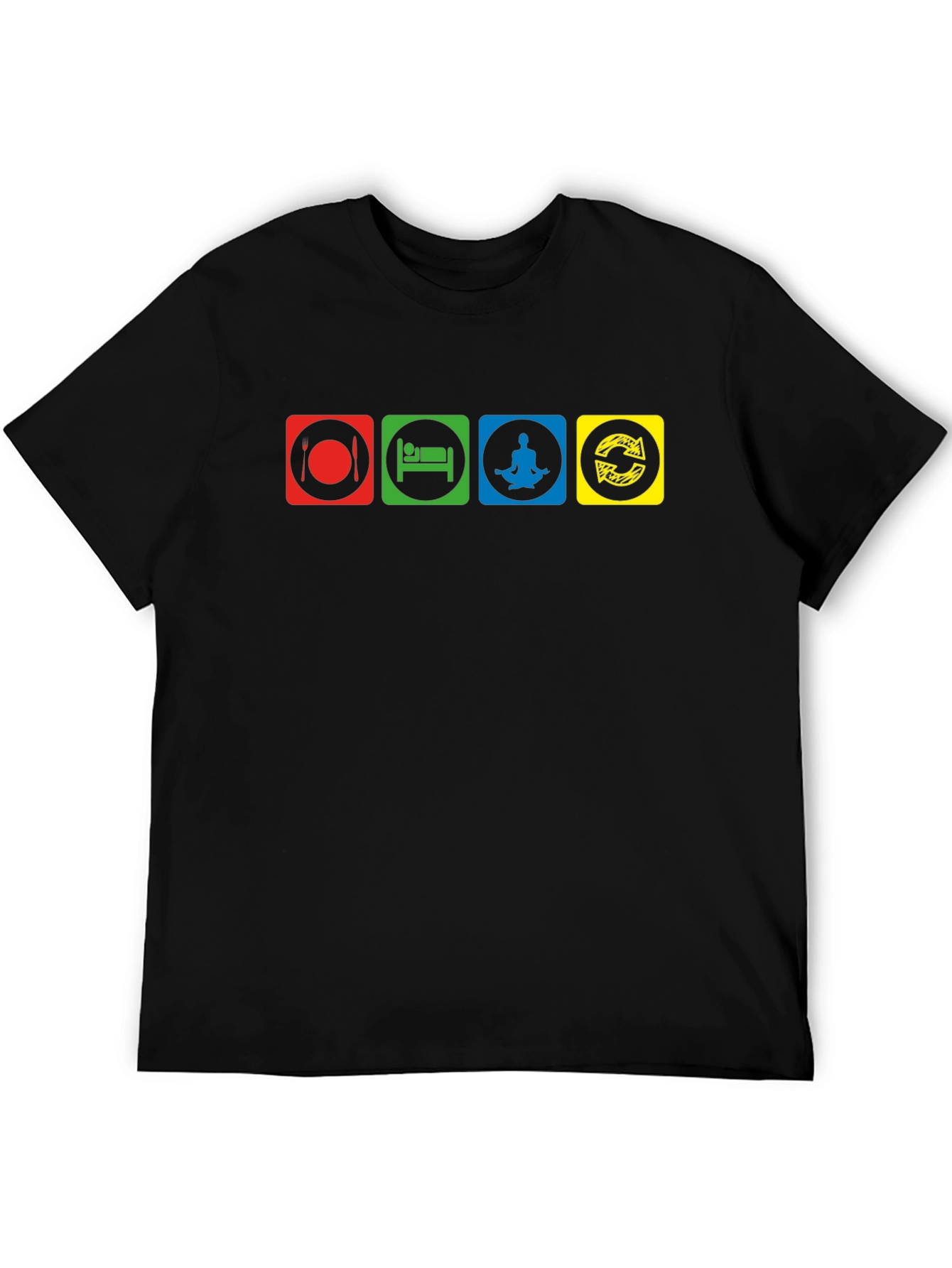 Eat Sleep Meditate Repeat Graphic T-Shirt