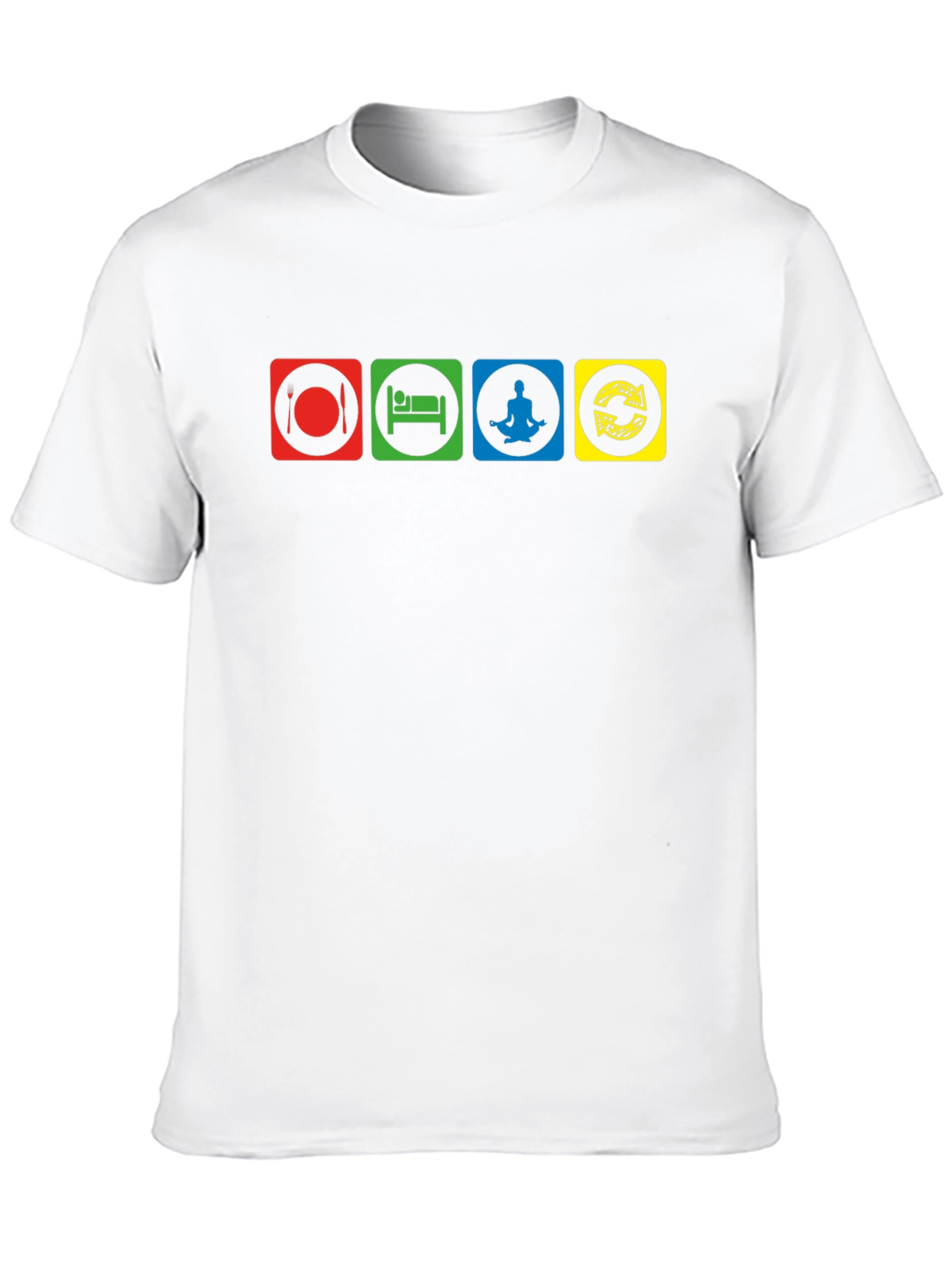 Eat Sleep Meditate Repeat Graphic T-Shirt