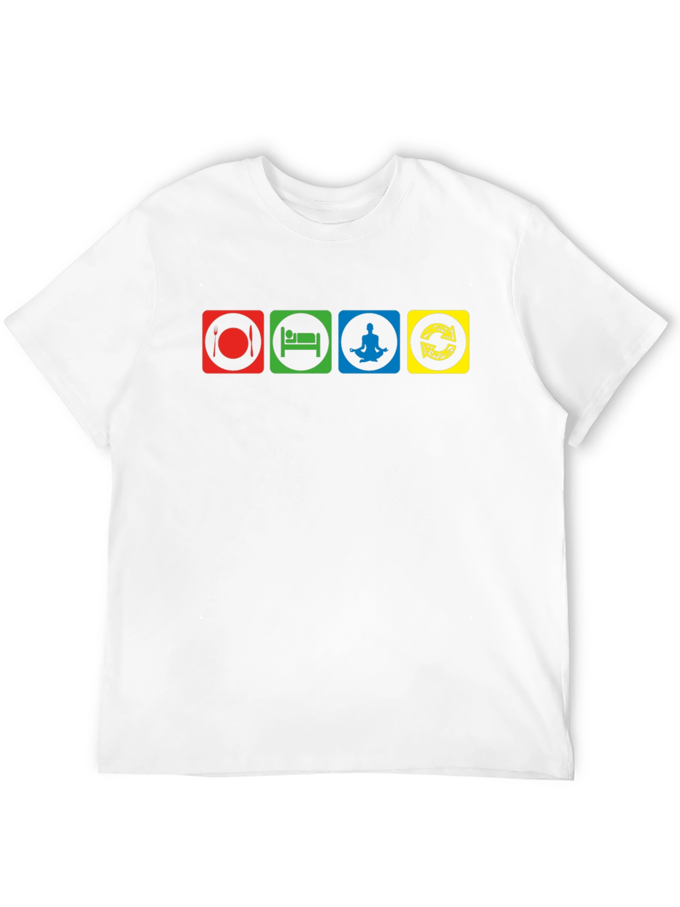 Eat Sleep Meditate Repeat Graphic T-Shirt