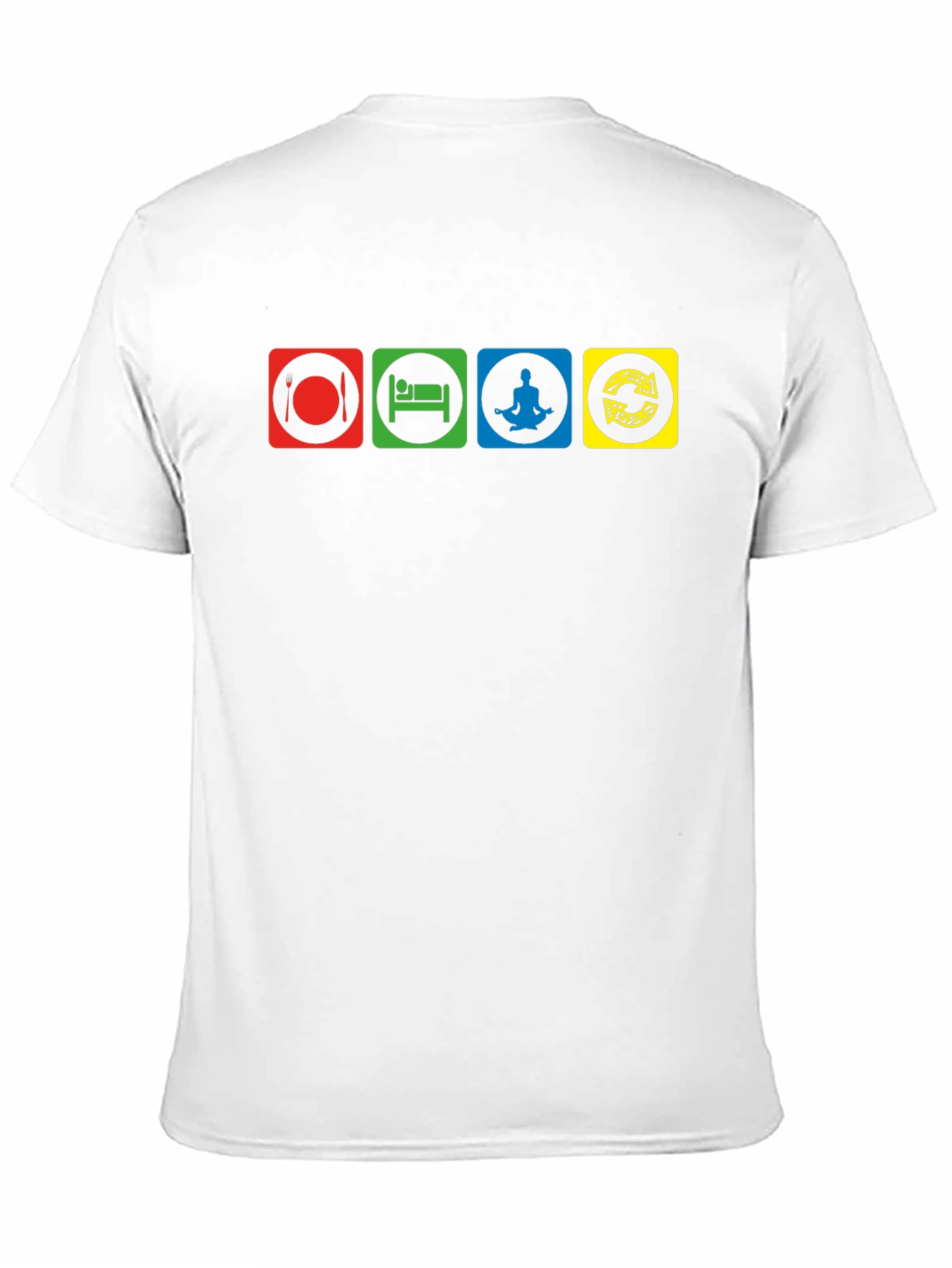 Eat Sleep Meditate Repeat Graphic T-Shirt