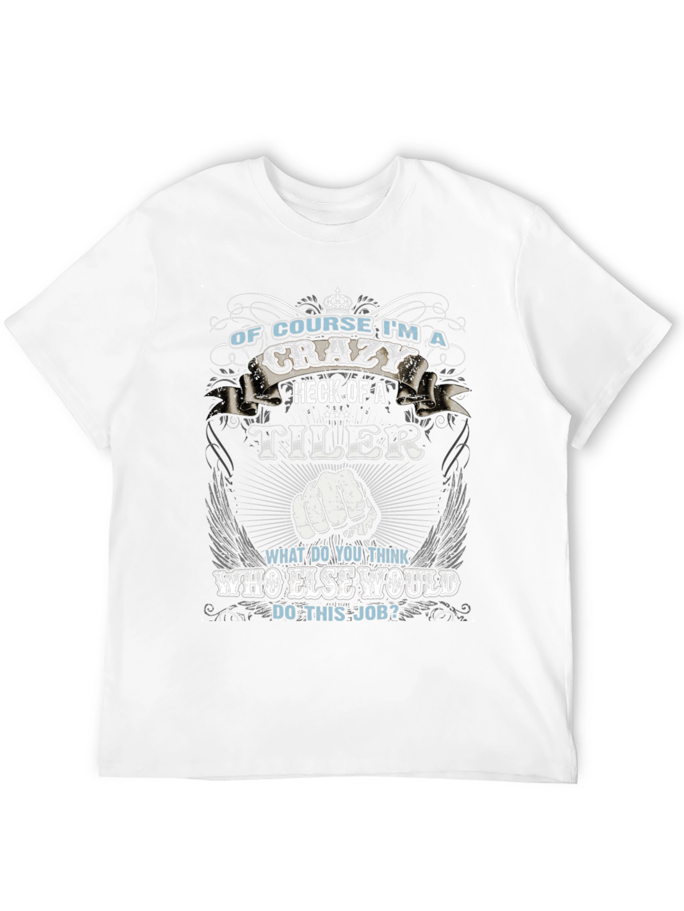 Crazy Tiler Graphic Tee - Black Cotton
