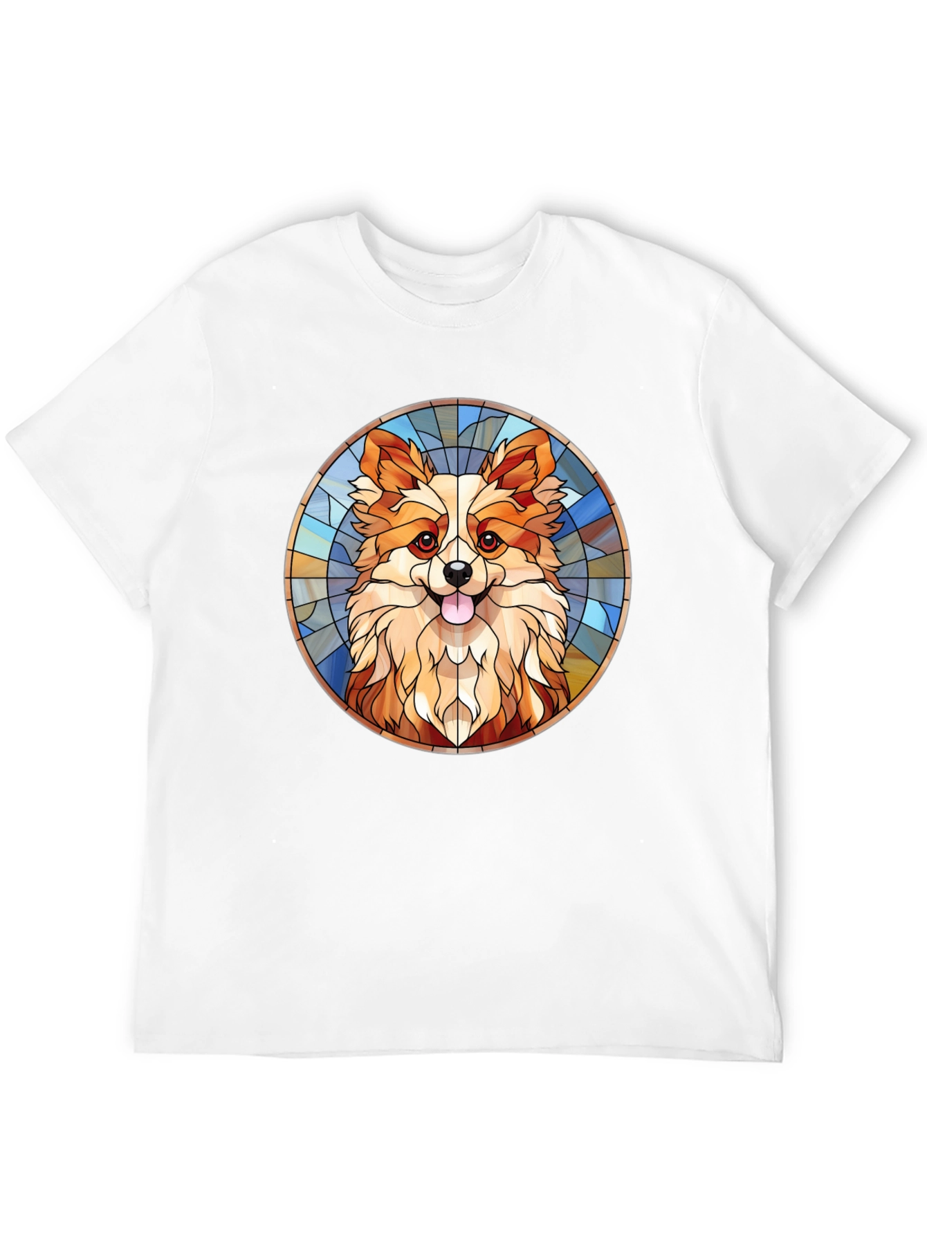 Corgi Stained Glass Style Graphic Tee