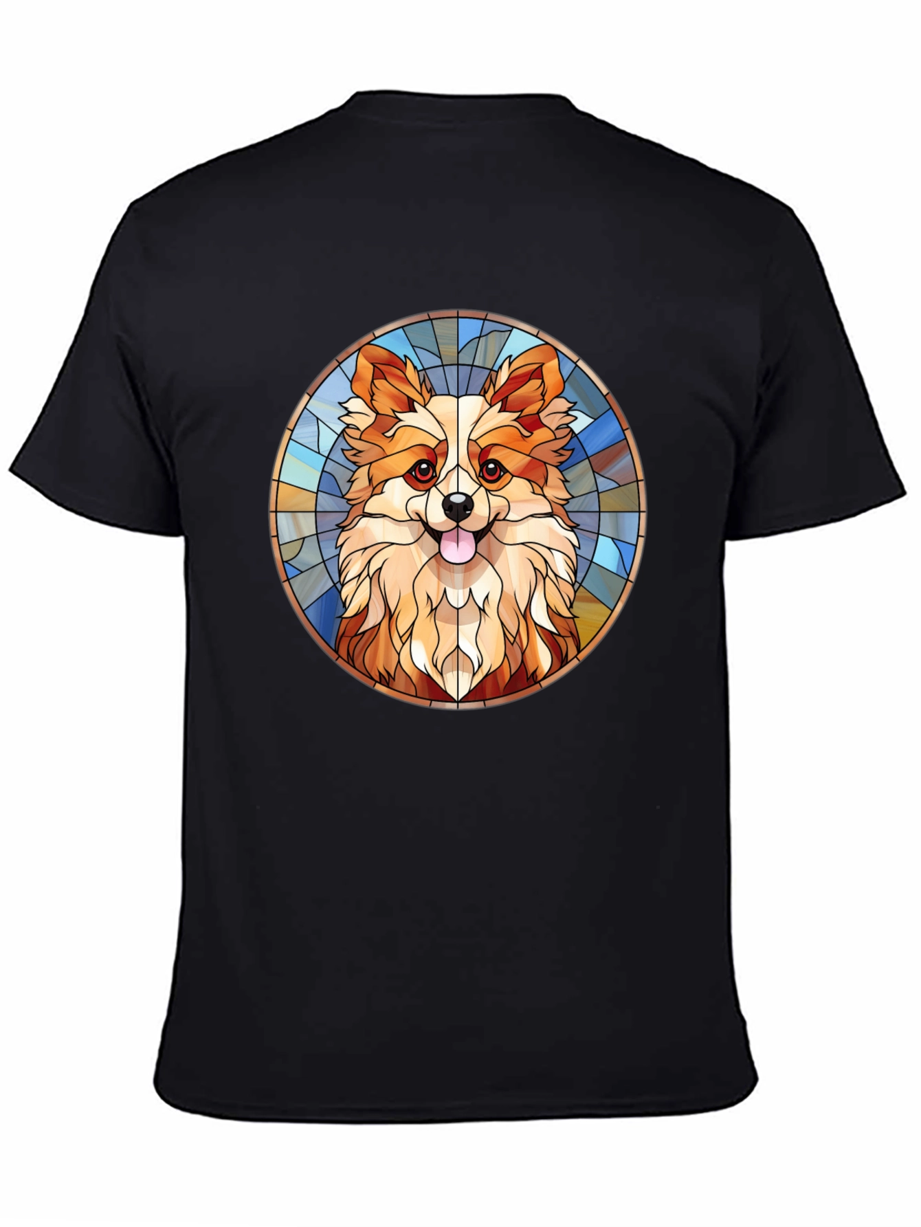 Corgi Stained Glass Style Graphic Tee