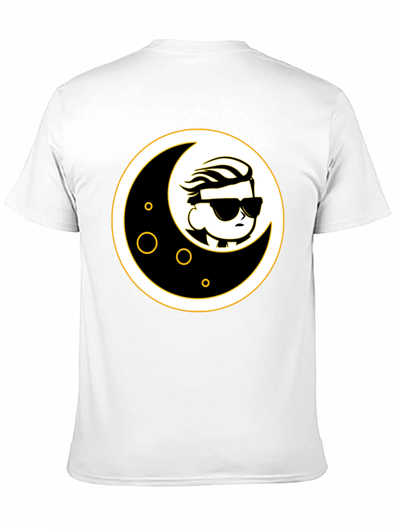 Moon Dude Graphic Tee - Black Cotton T-Shirt