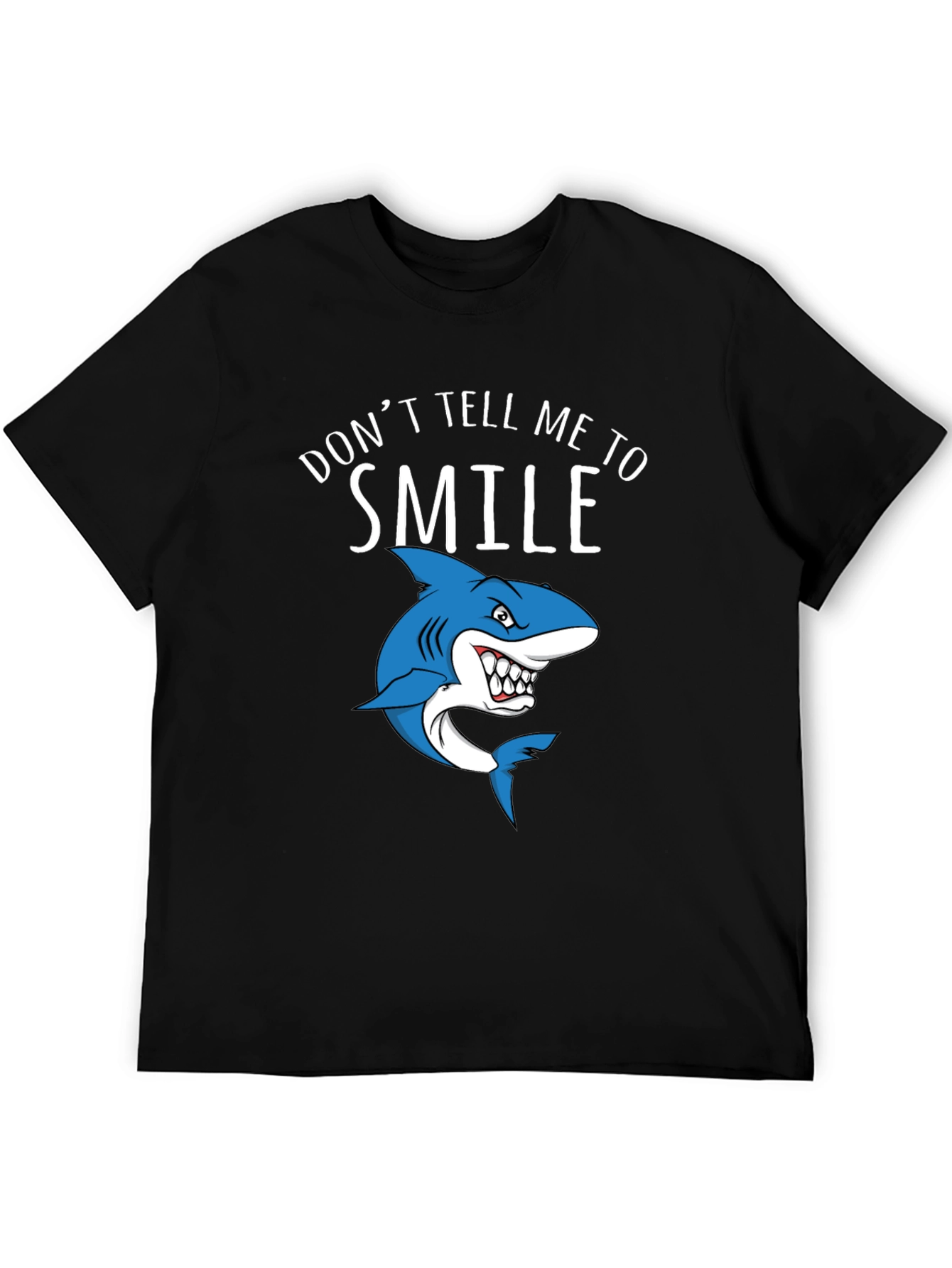 Shark Smile Graphic Tee - Black