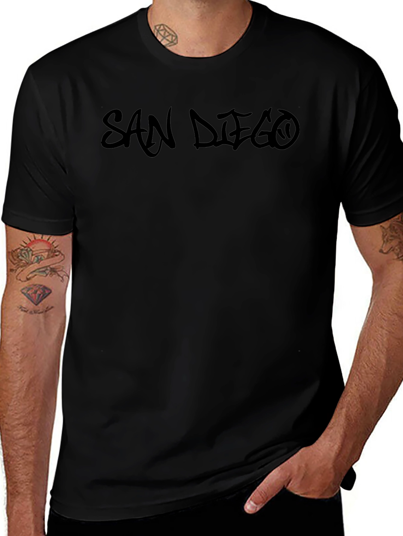 San Diego Graphic Black T-Shirt