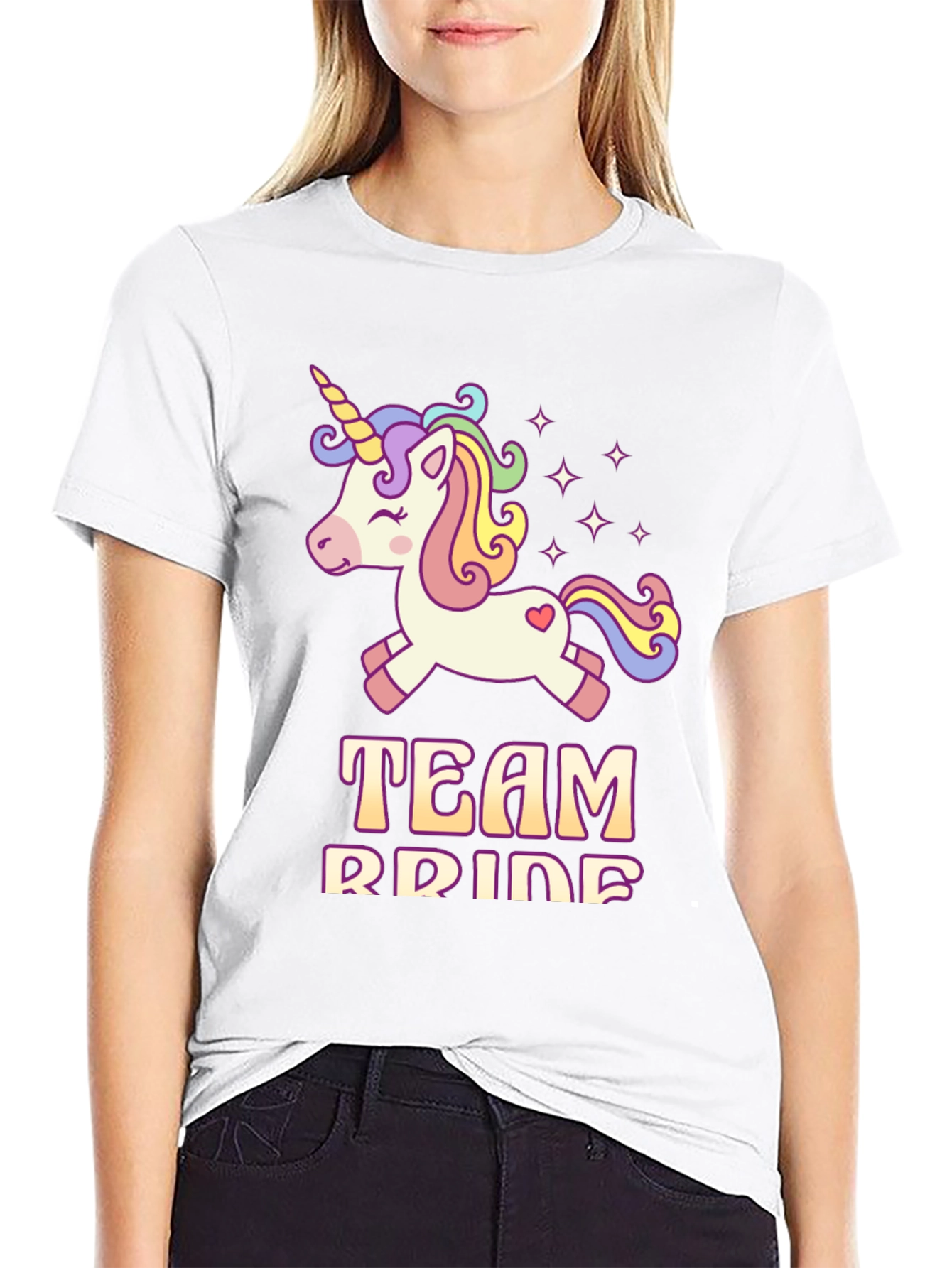Team Bride Unicorn Graphic T-Shirt