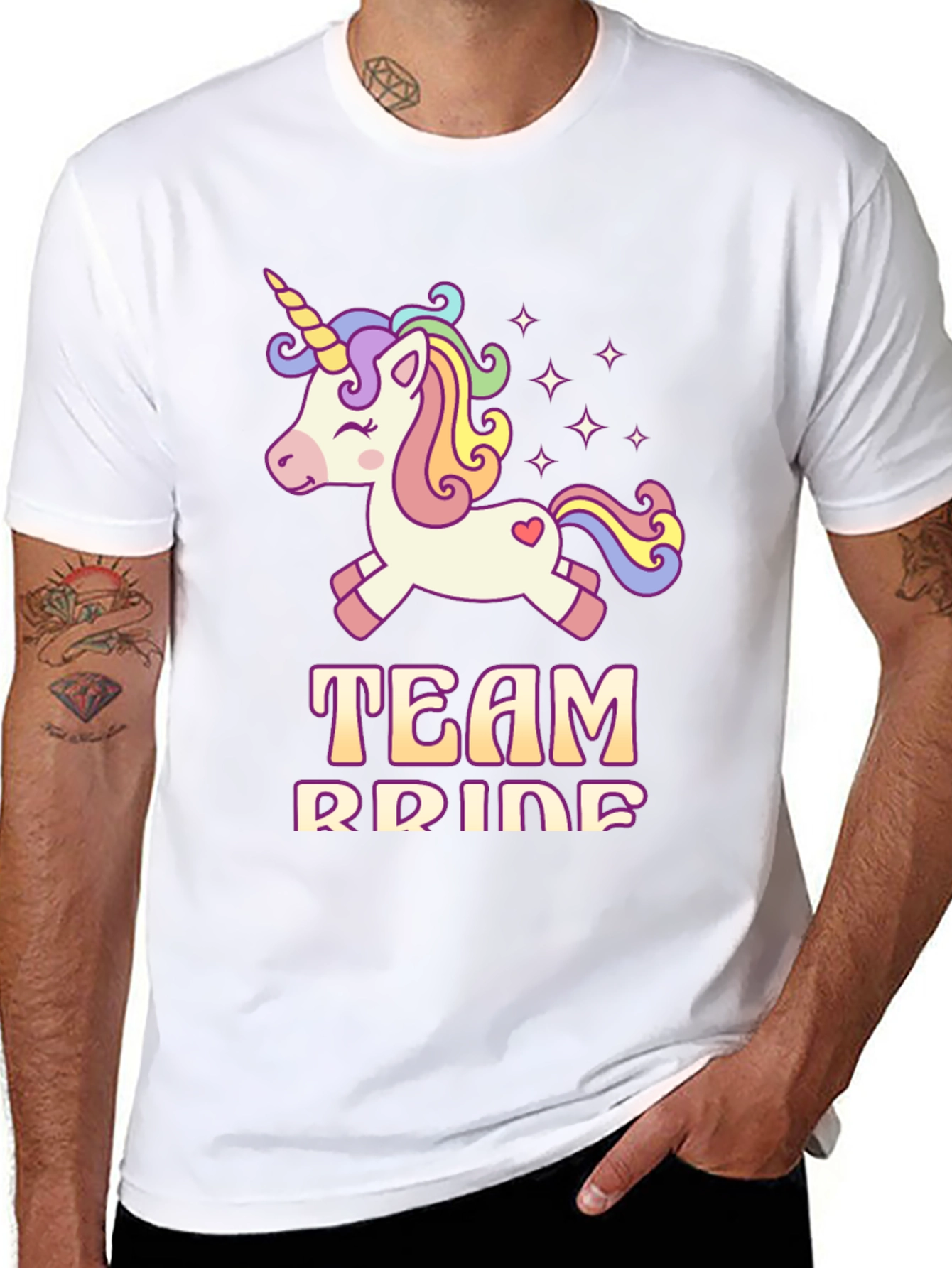 Team Bride Unicorn Graphic T-Shirt