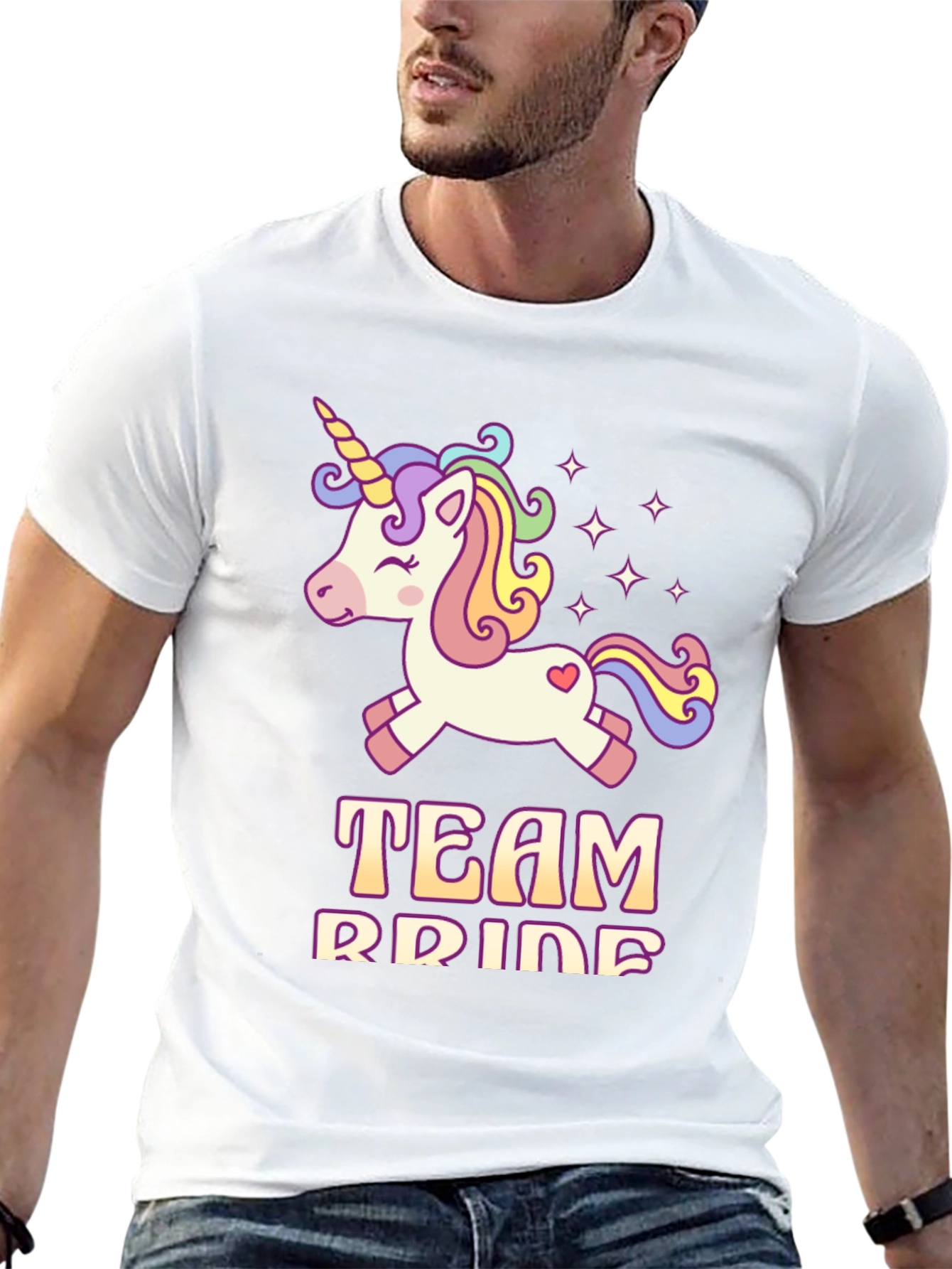 Team Bride Unicorn Graphic T-Shirt