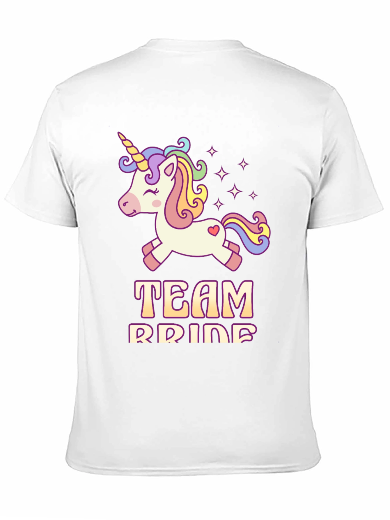 Team Bride Unicorn Graphic T-Shirt